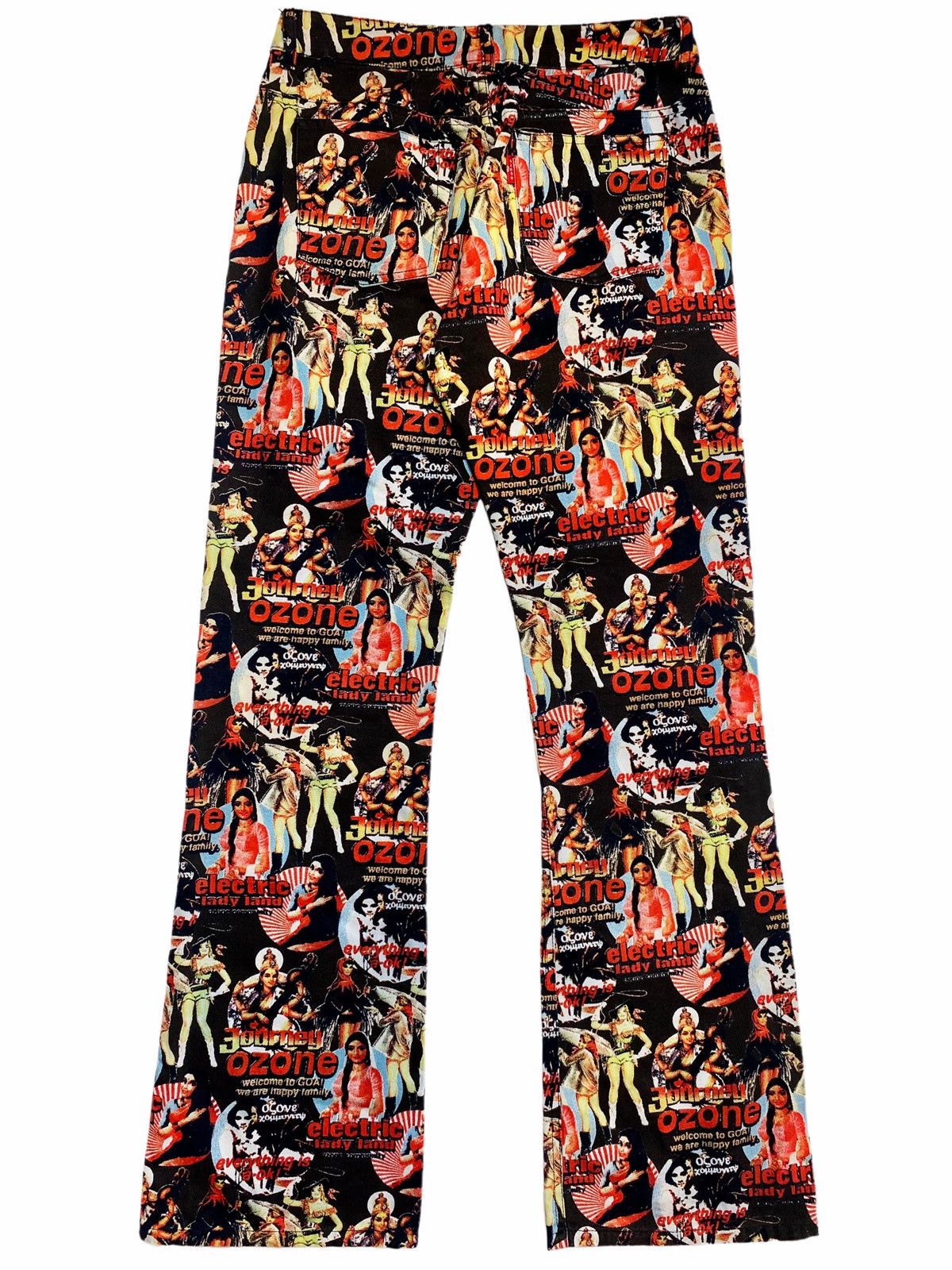 Japanese Brand ❤️‍🔥NEEDGONE❤️‍🔥90s Ozone Community Cowgirls Indians Printed Pants Size US 29 - 2 Thumbnail