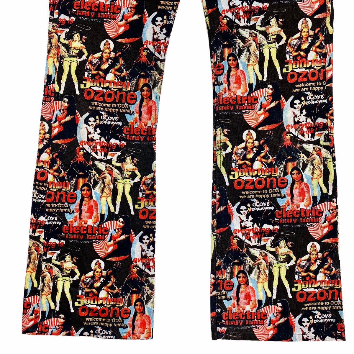 Japanese Brand ❤️‍🔥NEEDGONE❤️‍🔥90s Ozone Community Cowgirls Indians Printed Pants Size US 29 - 4 Thumbnail
