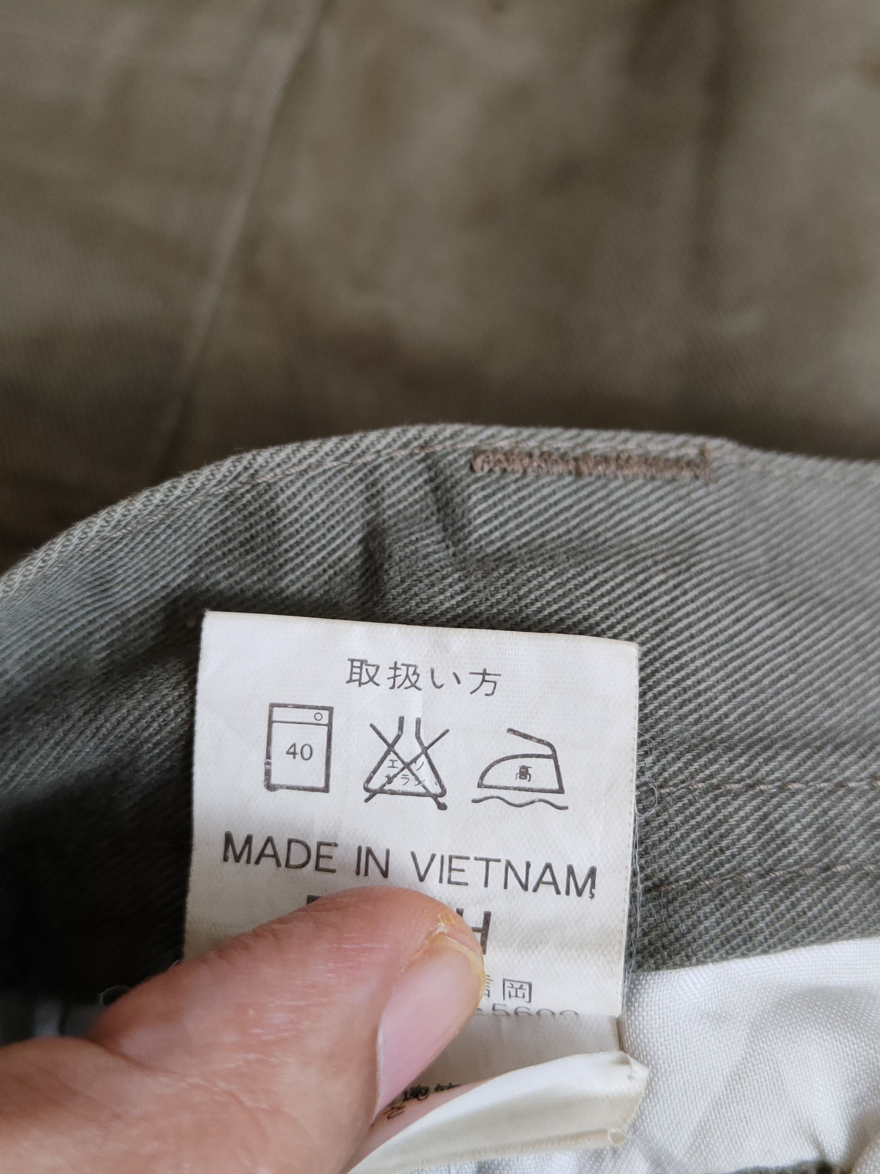 Japanese Brand Fire-Fox® worn distressed patchwork Gray cargo Pants #4554 Size US 31 - 16 Thumbnail
