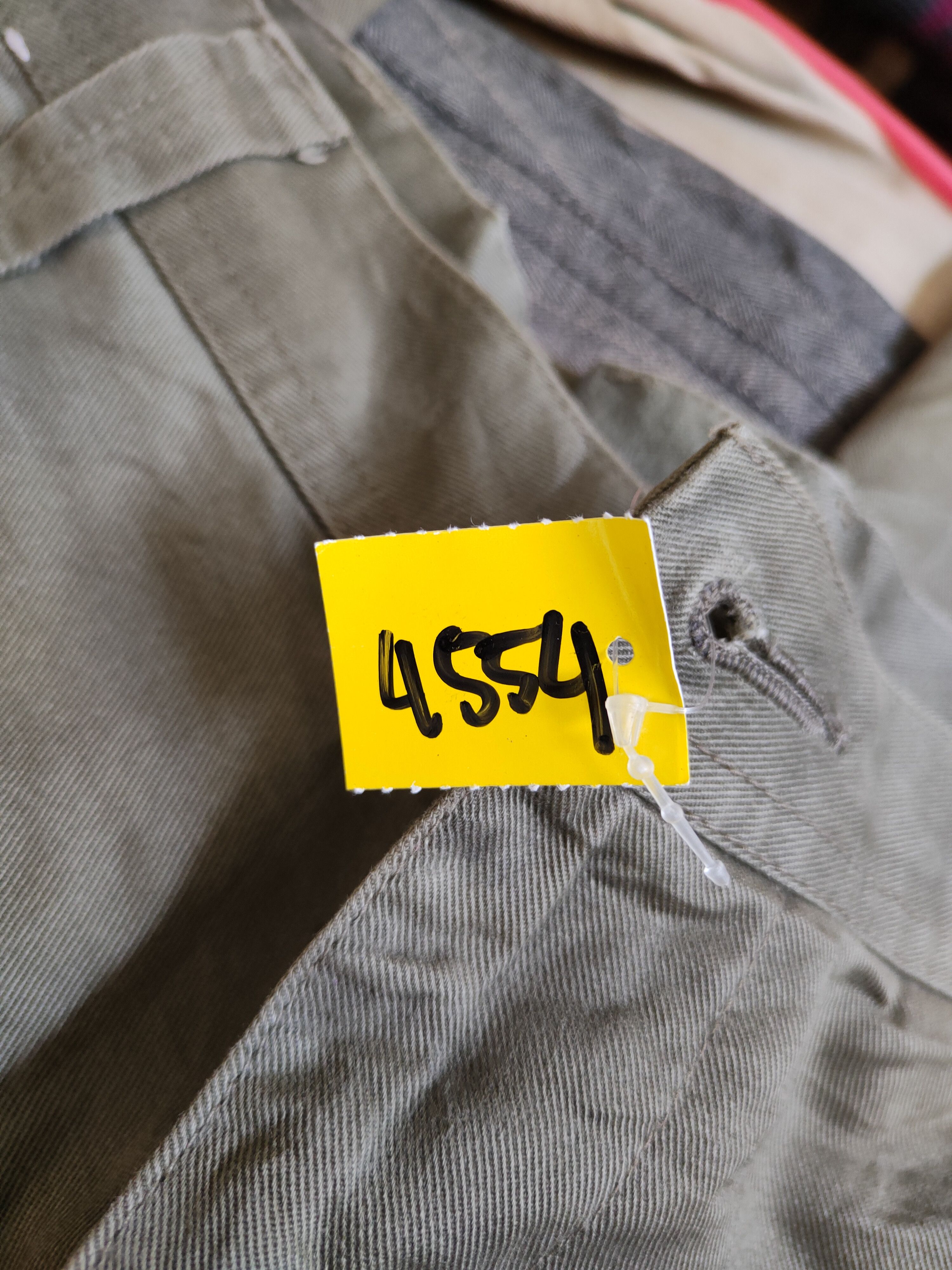 Japanese Brand Fire-Fox® worn distressed patchwork Gray cargo Pants #4554 Size US 31 - 18 Thumbnail