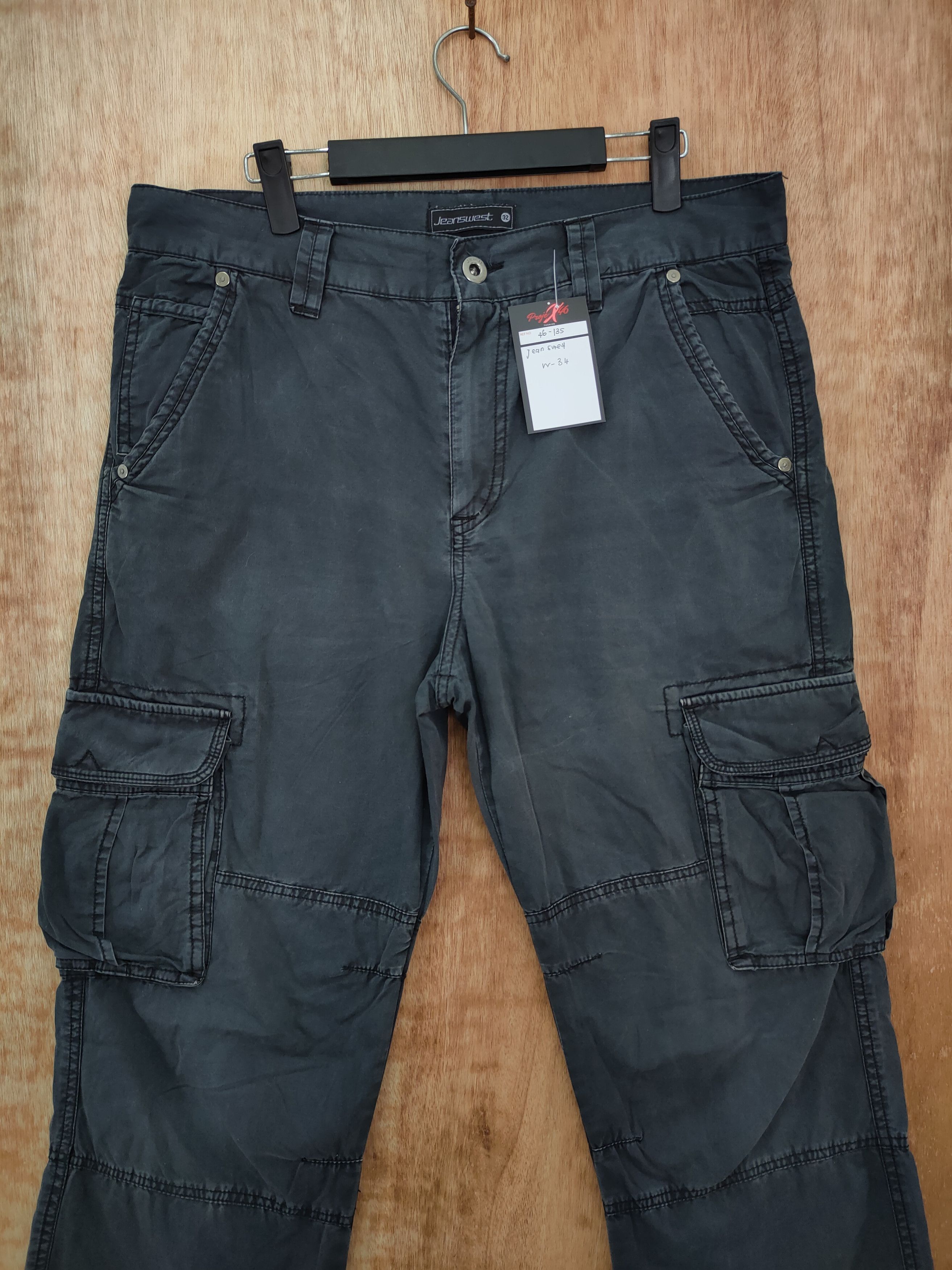 Japanese Brand DLL Jeanswest japan black multipocket cargo pants #46-135DL Size US 32 / EU 48 - 4 Thumbnail