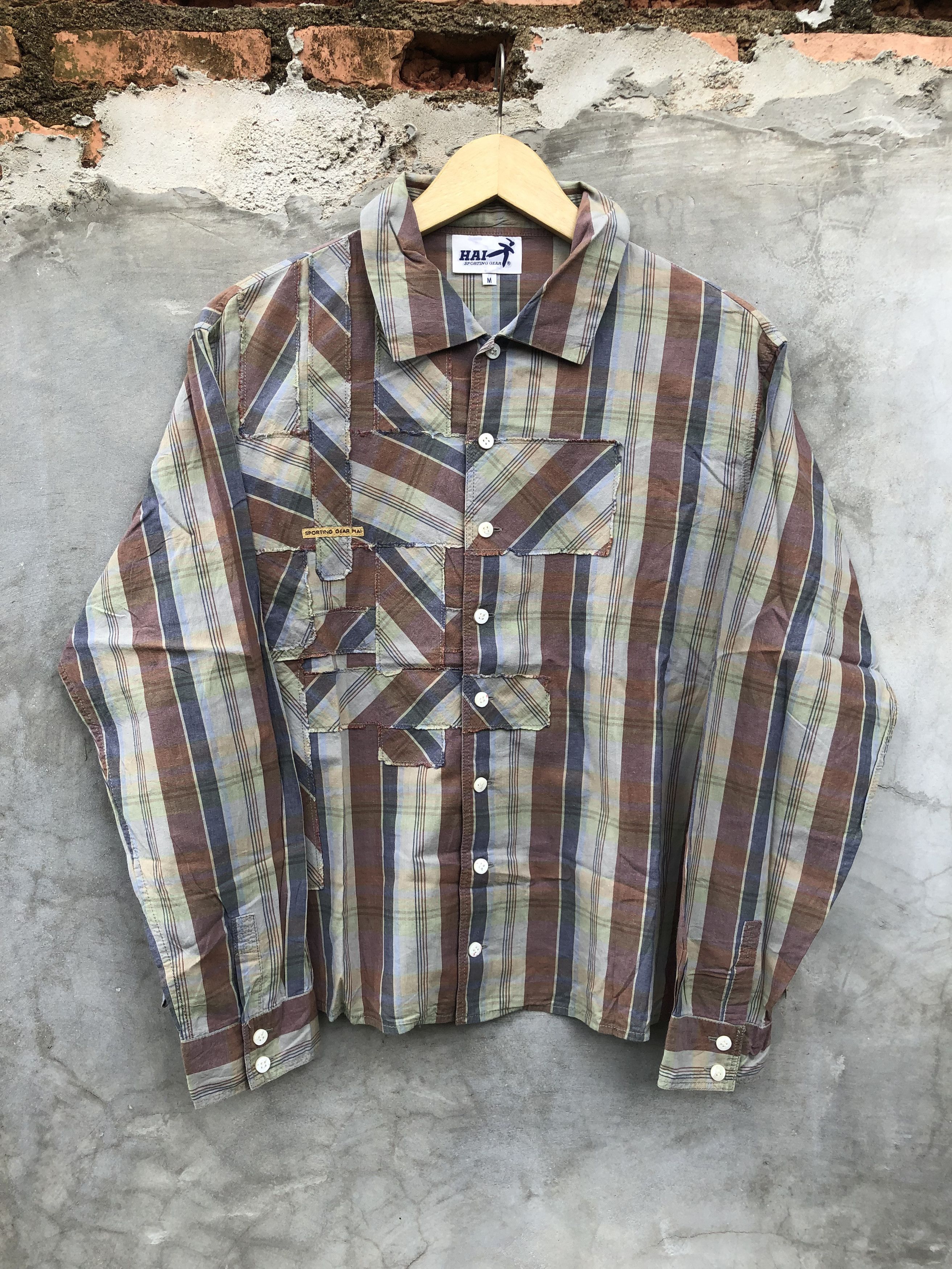 Issey Miyake Hai sporting gear patchwork plaid shirt by issey miyake Size US M / EU 48-50 / 2 - 1 Thumbnail