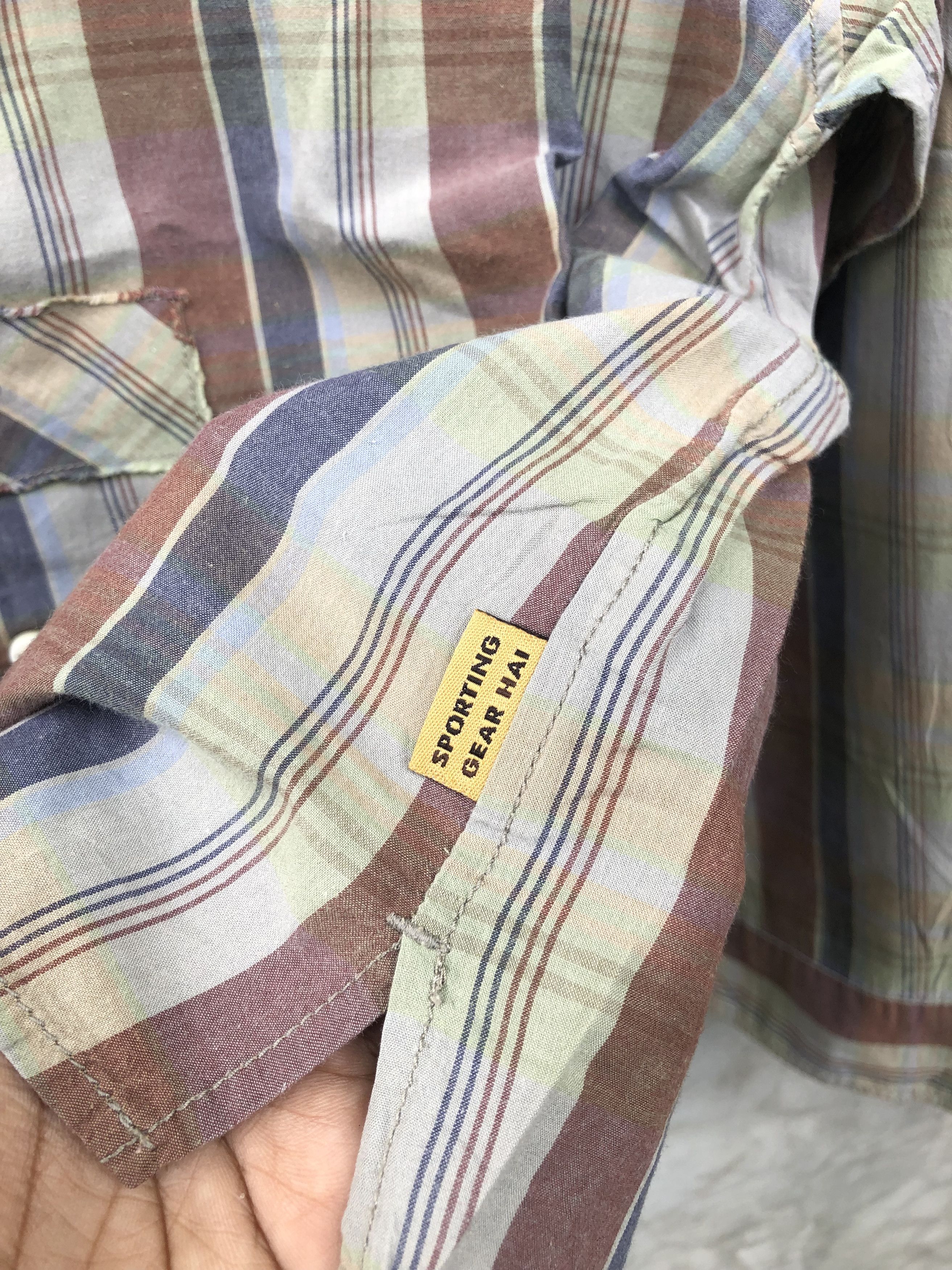 Issey Miyake Hai sporting gear patchwork plaid shirt by issey miyake Size US M / EU 48-50 / 2 - 3 Thumbnail