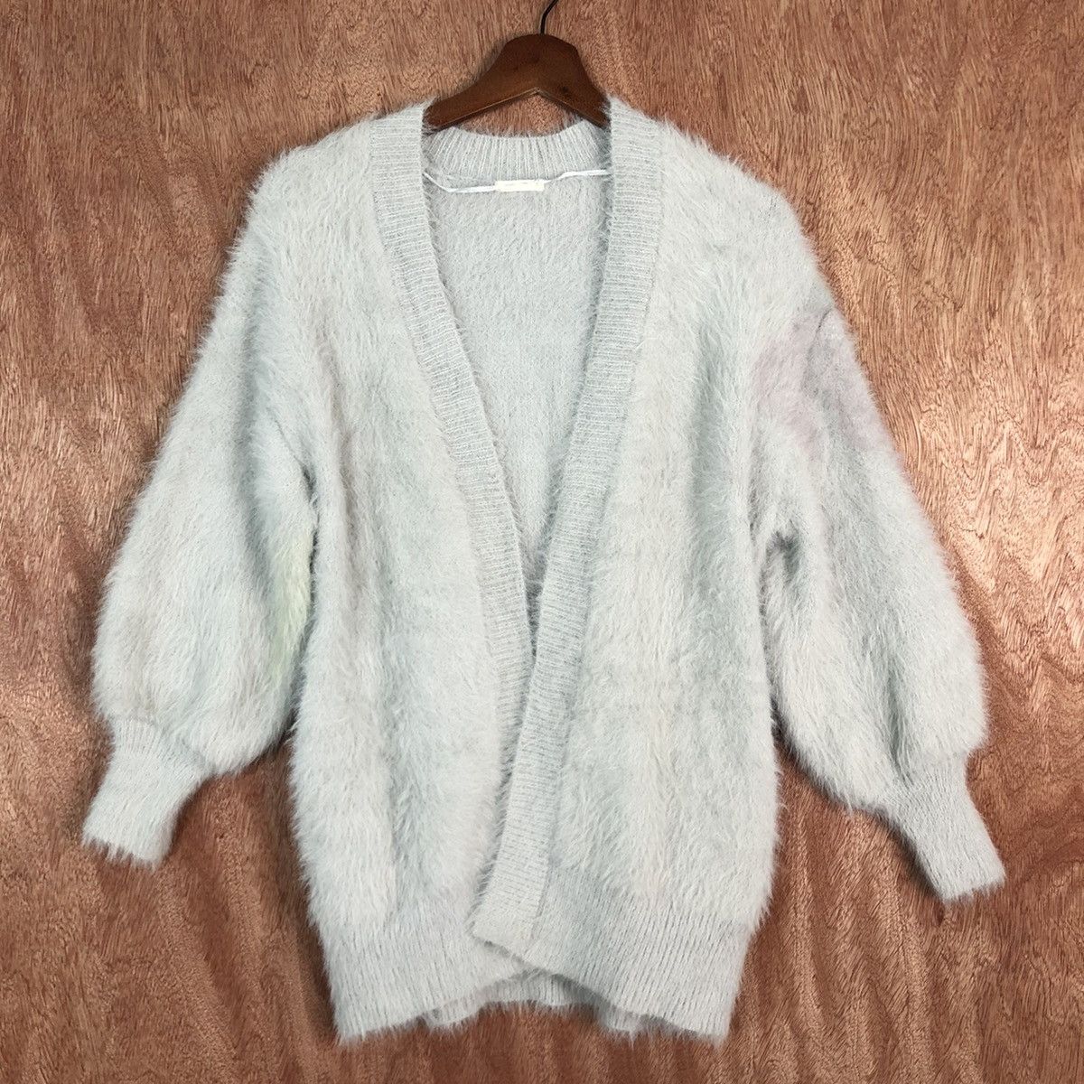 Homespun Knitwear DL Japan GU mohair Shag Shaggy Cardigan #c334 Size US S / EU 44-46 / 1 - 3 Thumbnail