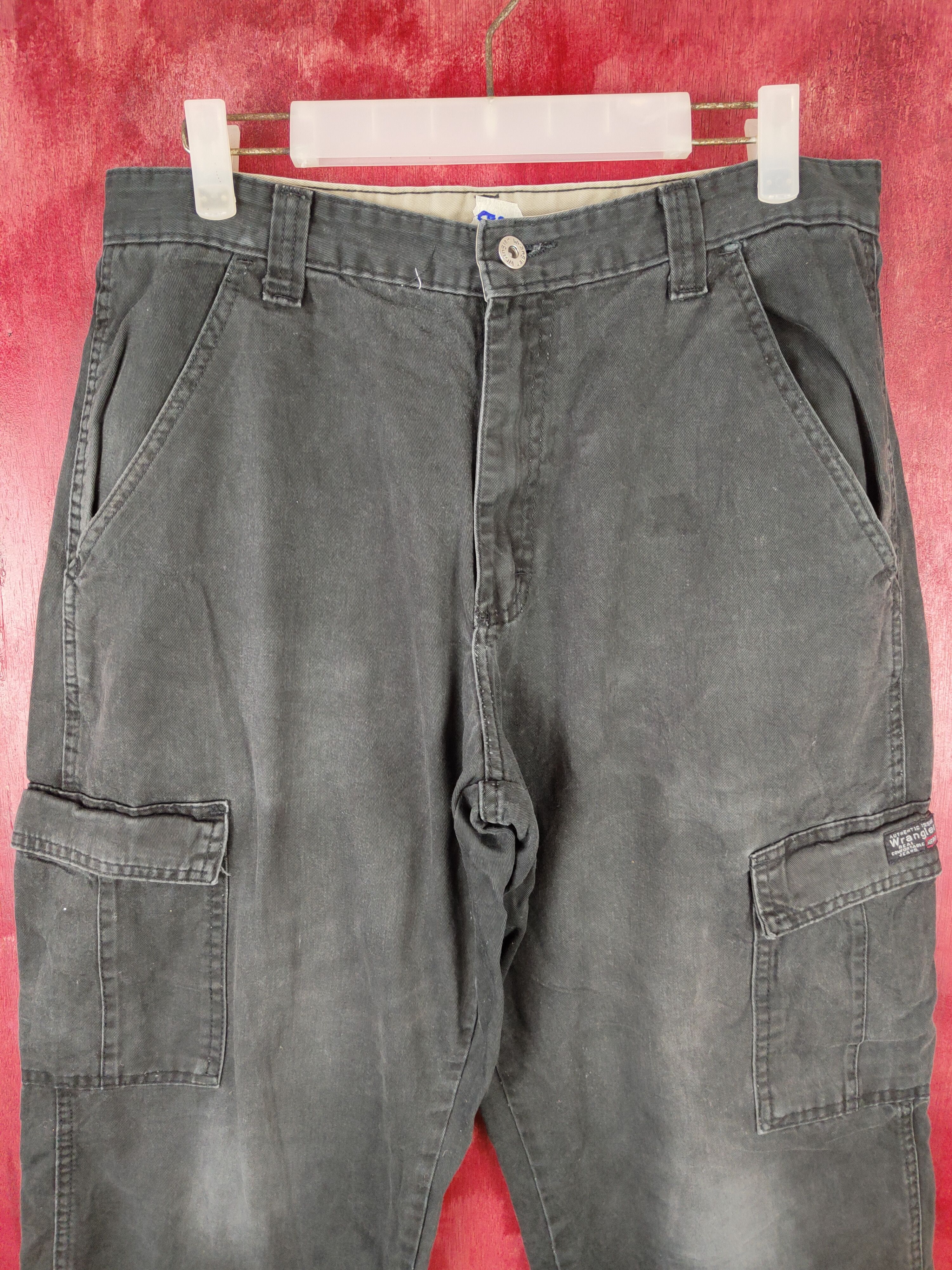 Japanese Brand × Wrangler DL Wrangler Black Multi Pocket Tactical Cargo Pants #S529 Size US 32 / EU 48 - 2 Thumbnail
