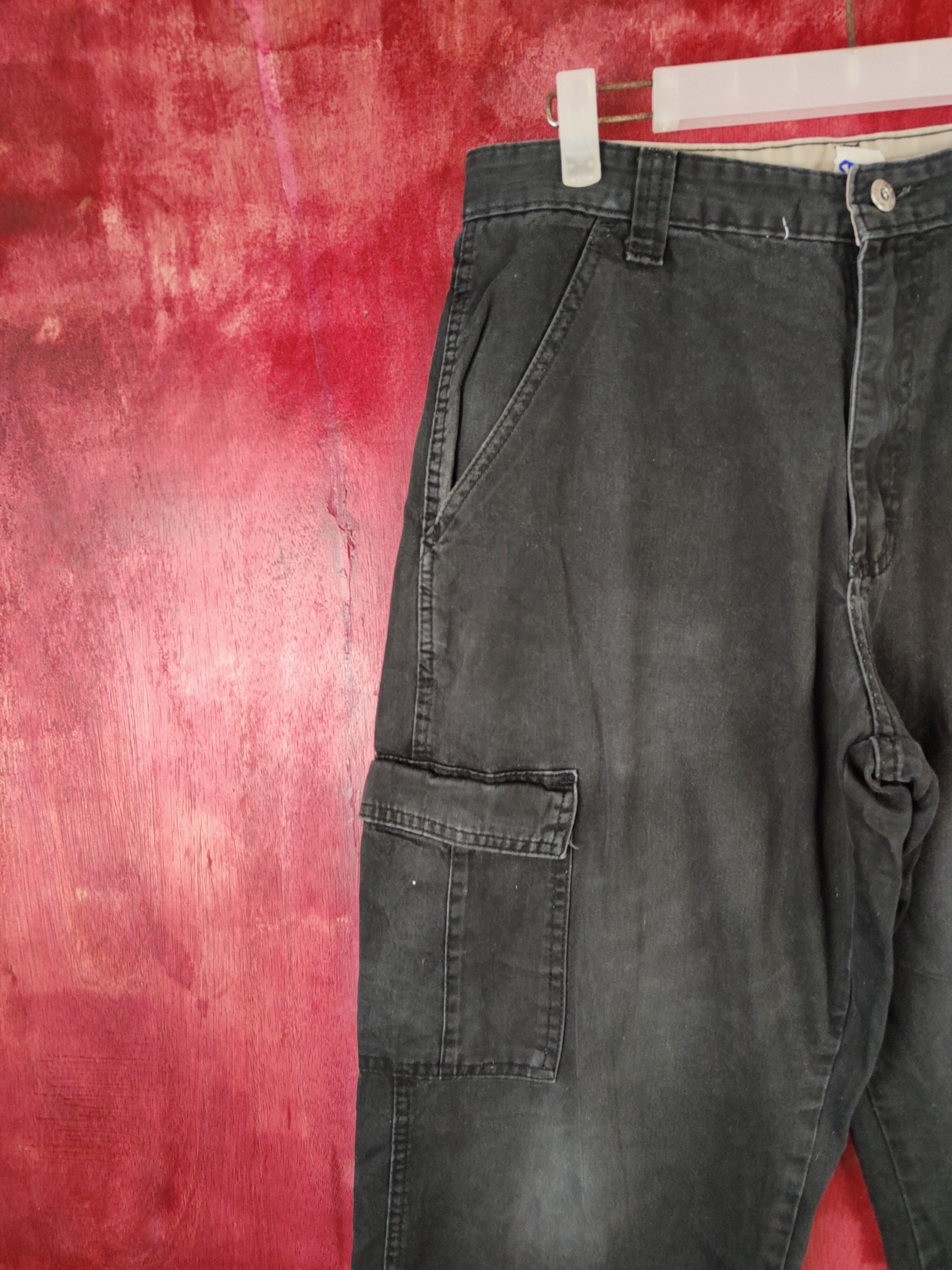 Japanese Brand × Wrangler DL Wrangler Black Multi Pocket Tactical Cargo Pants #S529 Size US 32 / EU 48 - 3 Thumbnail