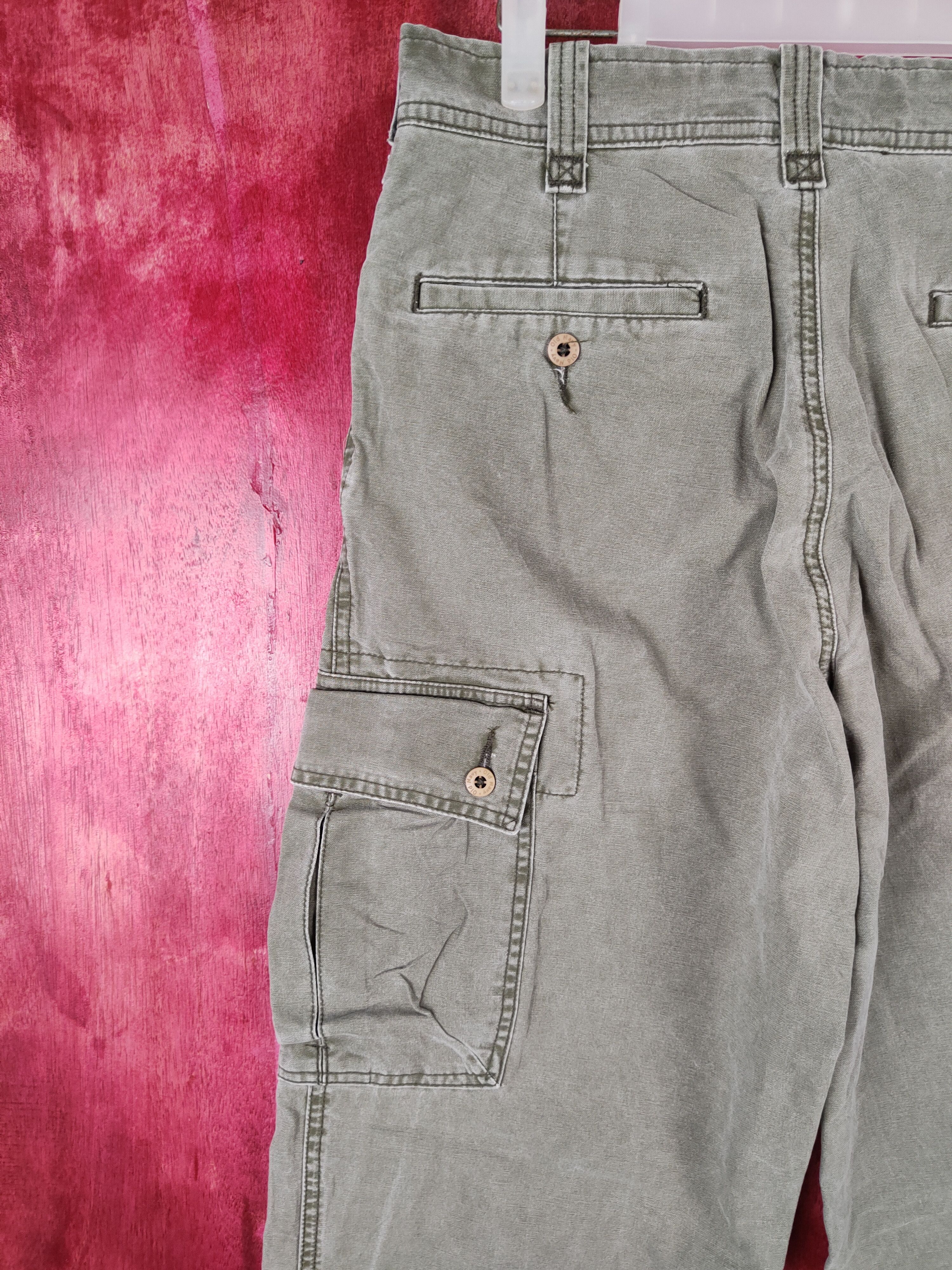 Japanese Brand × Vintage Old Navy Green Faded Multi Pocket Tactical Cargo Pants #S531 Size US 30 / EU 46 - 8 Thumbnail