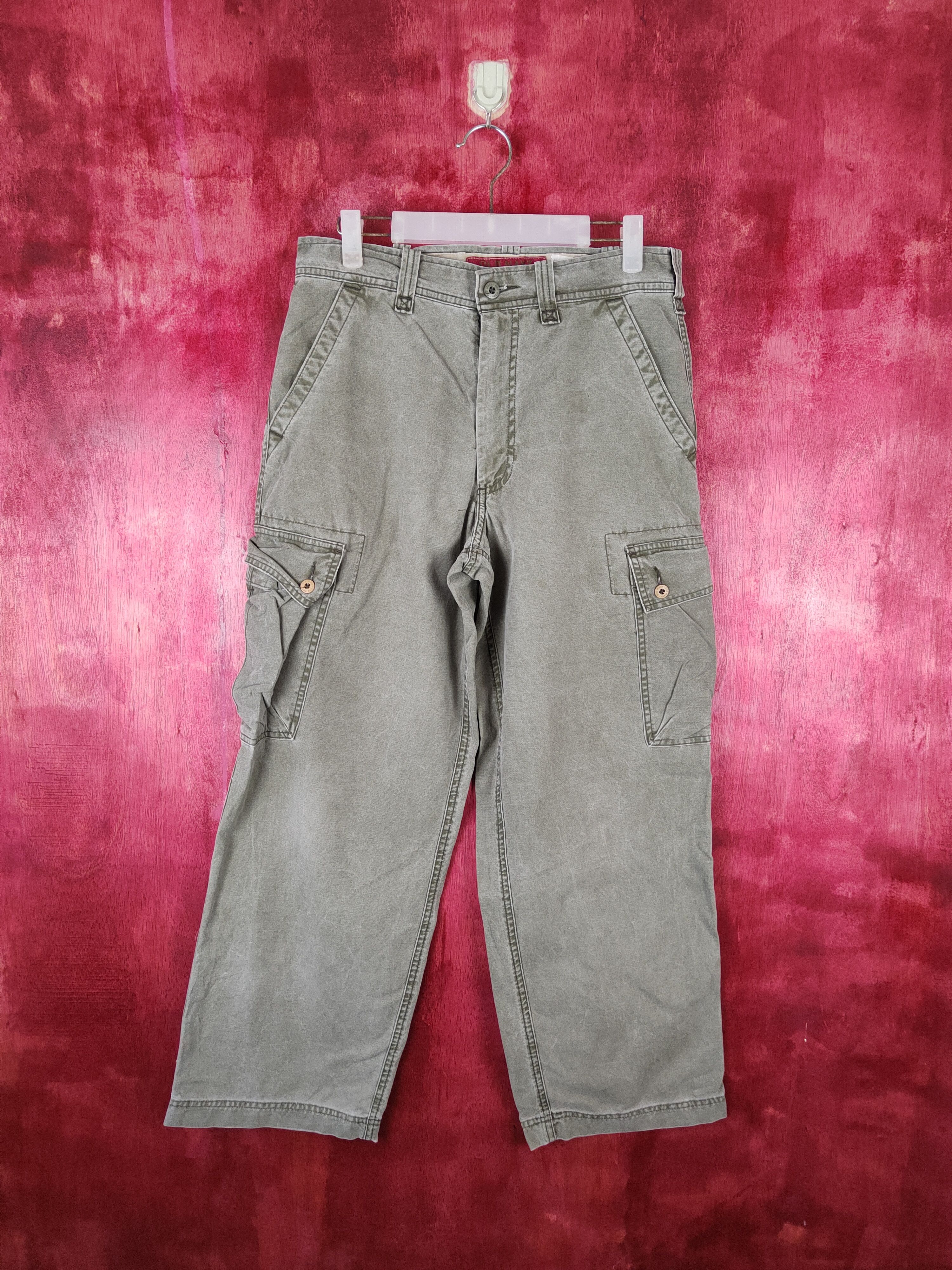 Japanese Brand × Vintage Old Navy Green Faded Multi Pocket Tactical Cargo Pants #S531 Size US 30 / EU 46 - 1 Thumbnail