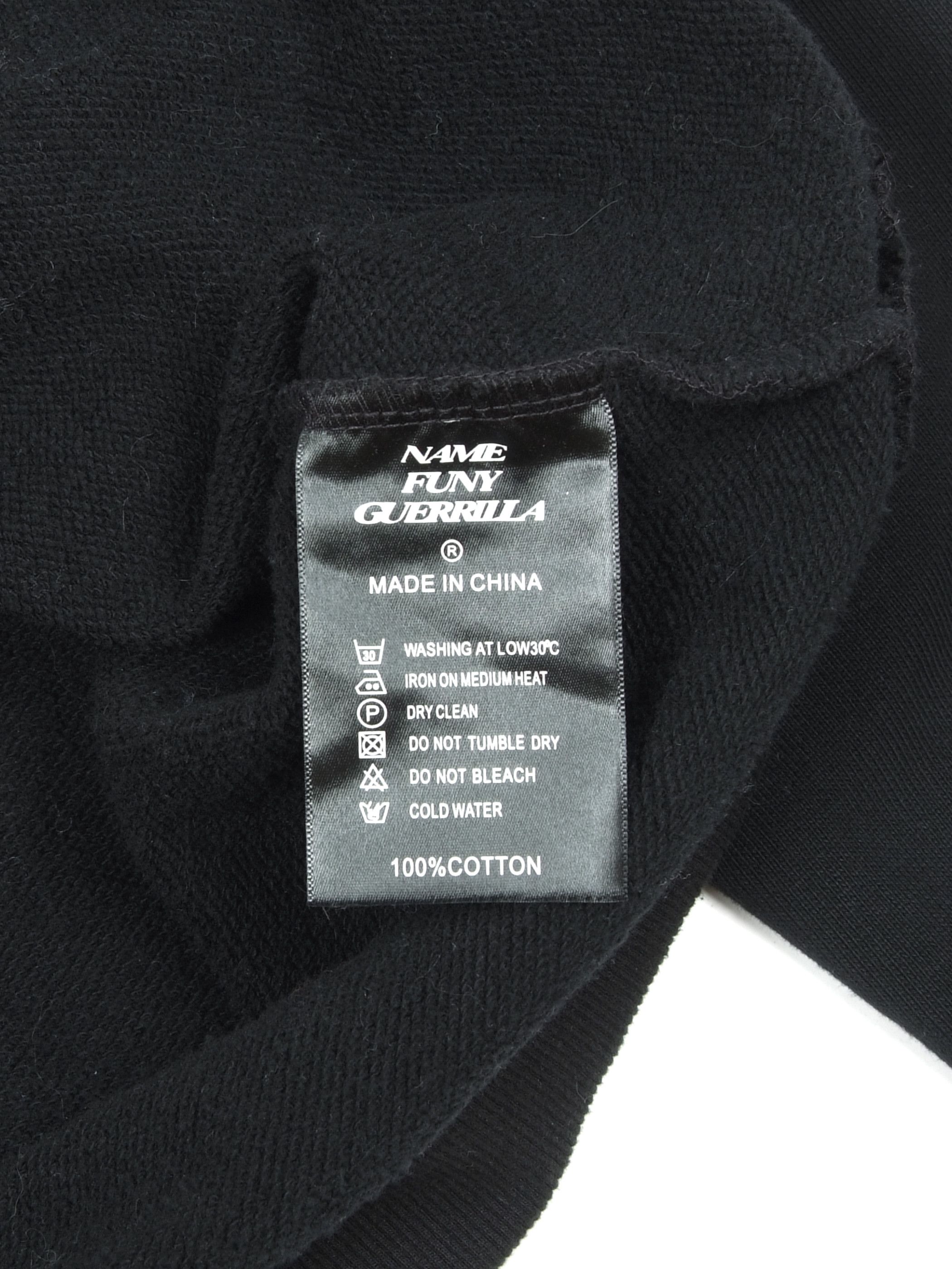 Beauty Beast × Japanese Brand Name Funny Guerrilla Black Hoodie (L) Size US L / EU 52-54 / 3 - 5 Thumbnail