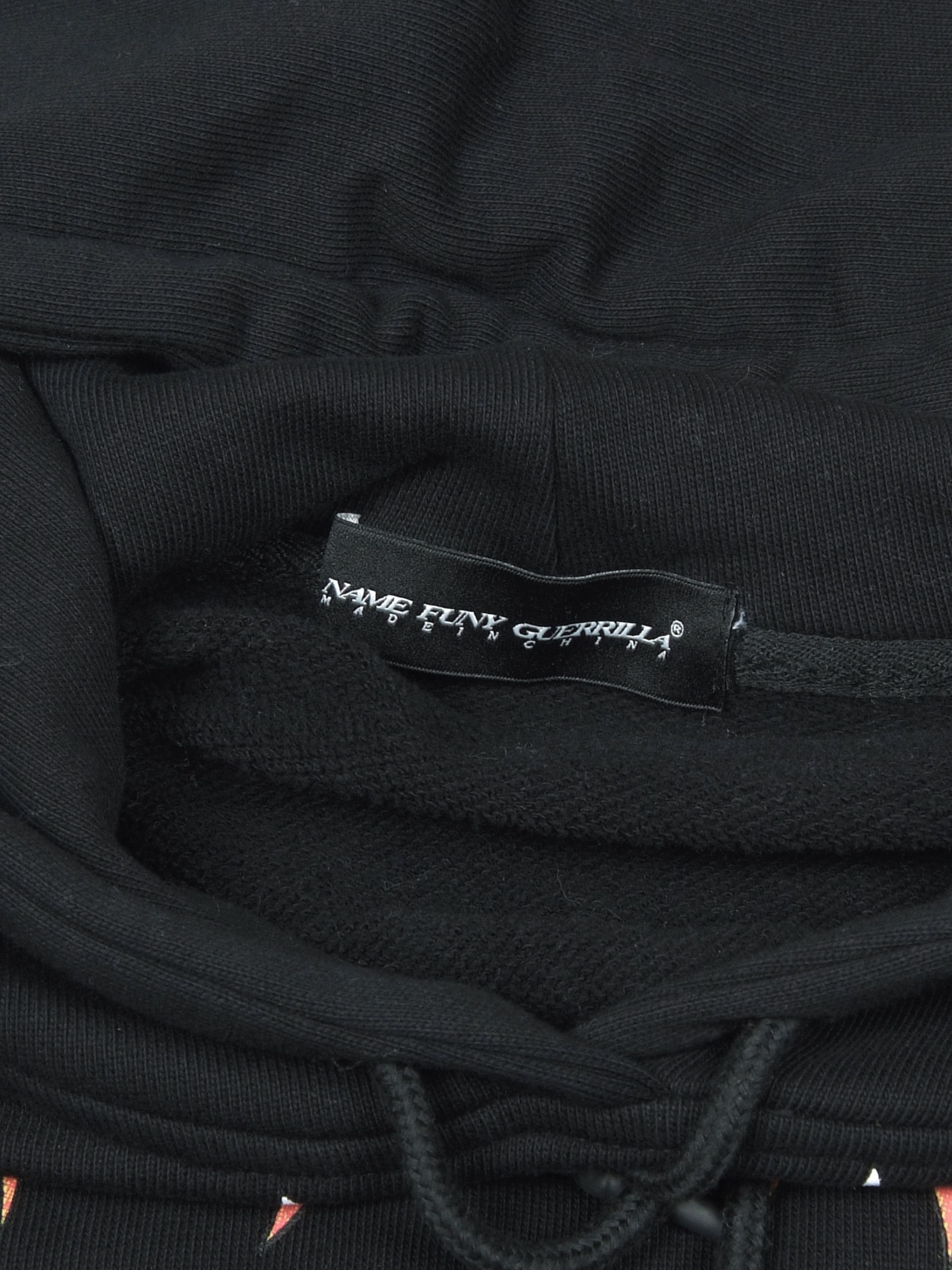 Beauty Beast × Japanese Brand Name Funny Guerrilla Black Hoodie (L) Size US L / EU 52-54 / 3 - 4 Thumbnail