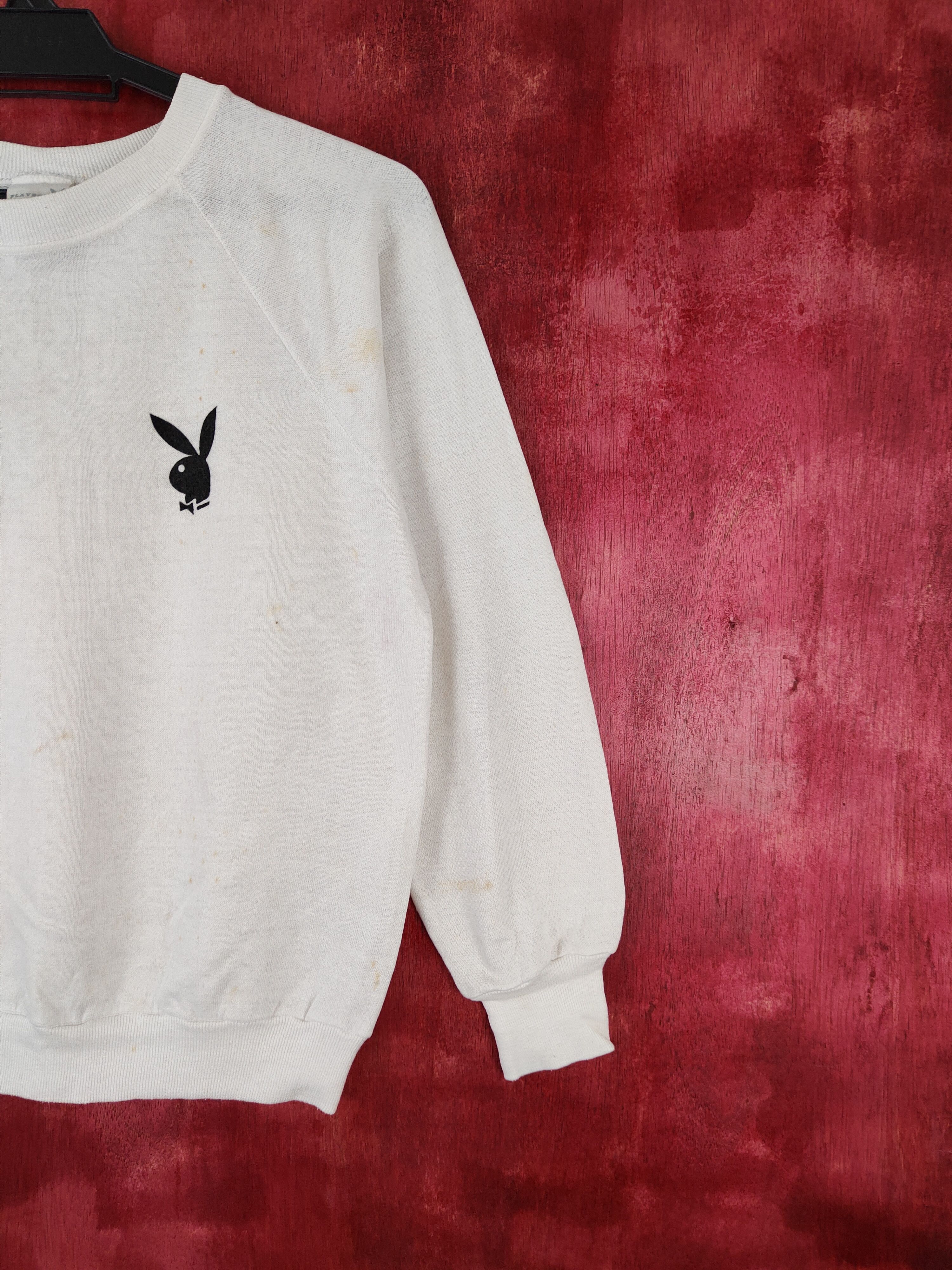 Japanese Brand × Playboy × Vintage Playboy vintage White Sweatshirt #5774 Size S / US 4 / IT 40 - 6 Thumbnail