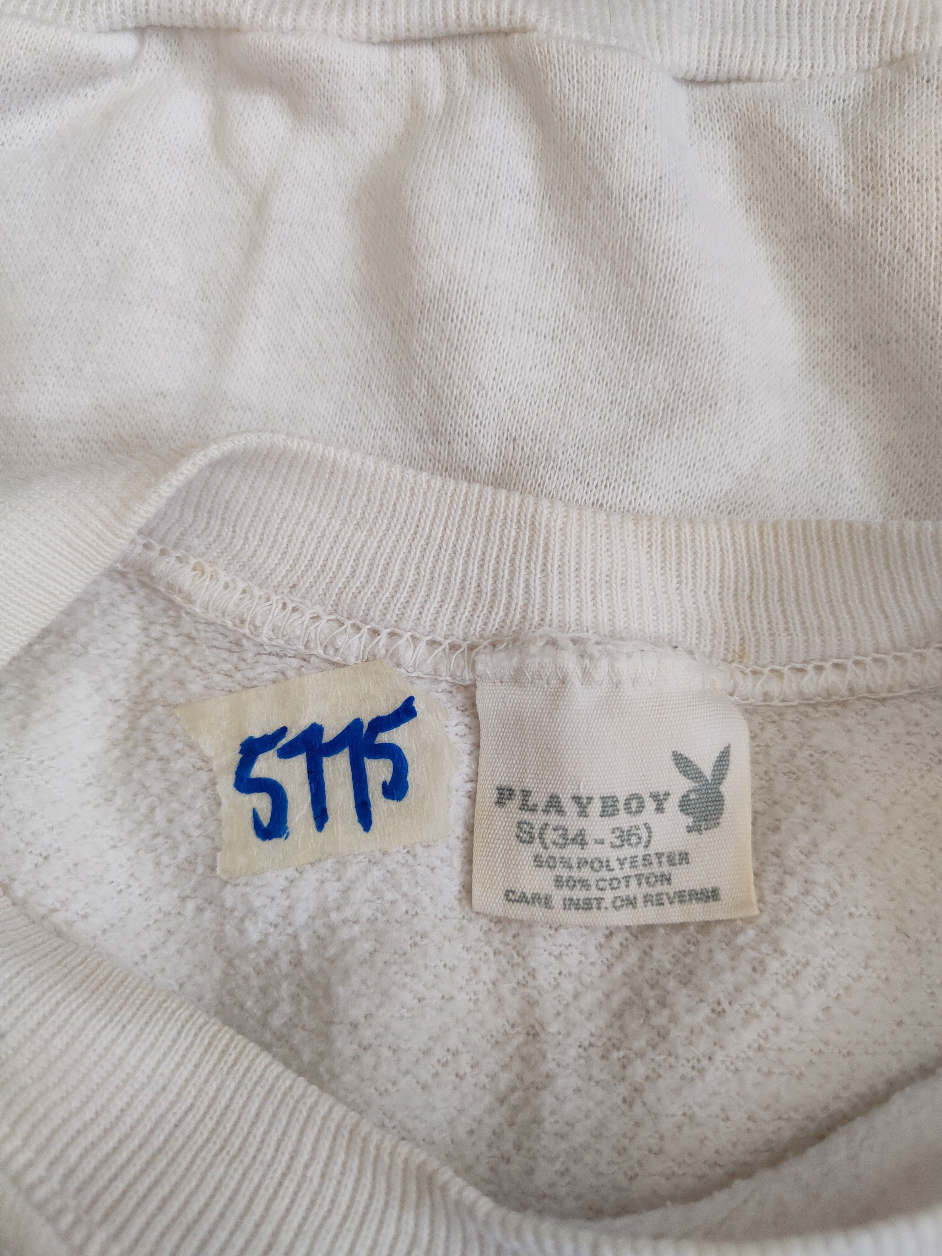 Japanese Brand × Playboy × Vintage Playboy vintage White Sweatshirt #5774 Size S / US 4 / IT 40 - 12 Thumbnail
