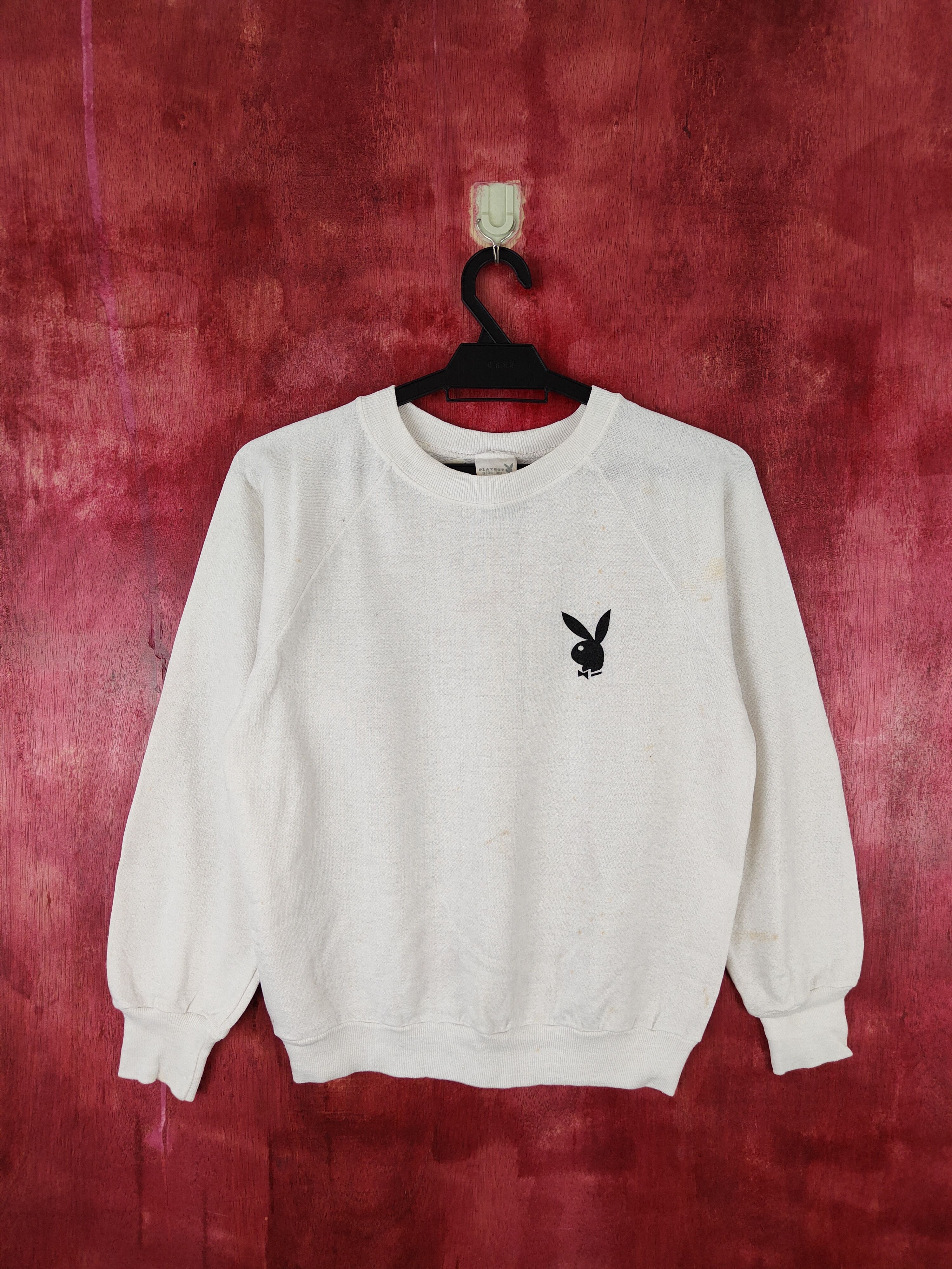 Japanese Brand × Playboy × Vintage Playboy vintage White Sweatshirt #5774 Size S / US 4 / IT 40 - 1 Thumbnail