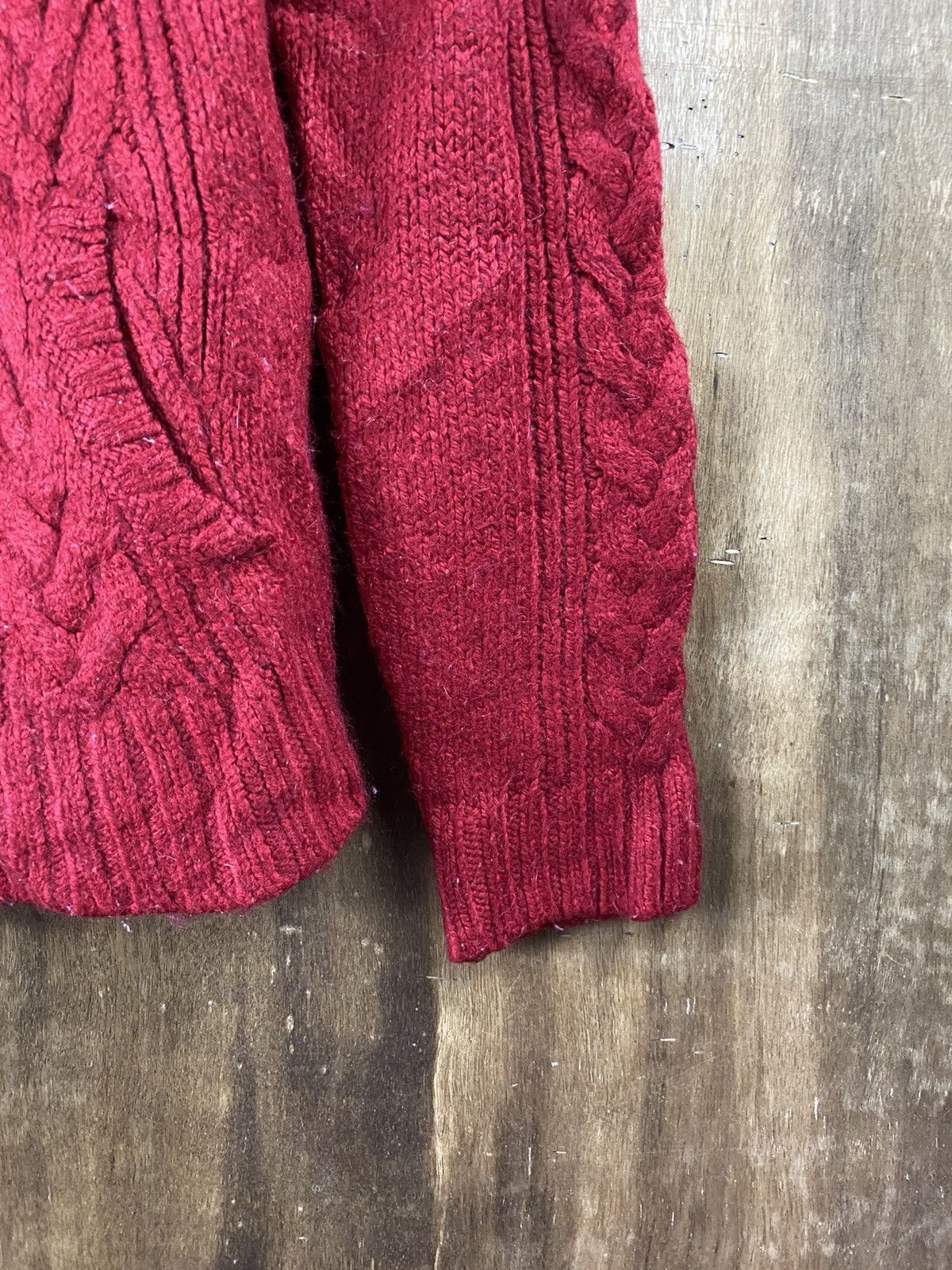 Vintage Trinidad & Tobayo red cardigan aran isle Knitwear #Z078 Size XS / US 0-2 / IT 36-38 - 5 Thumbnail