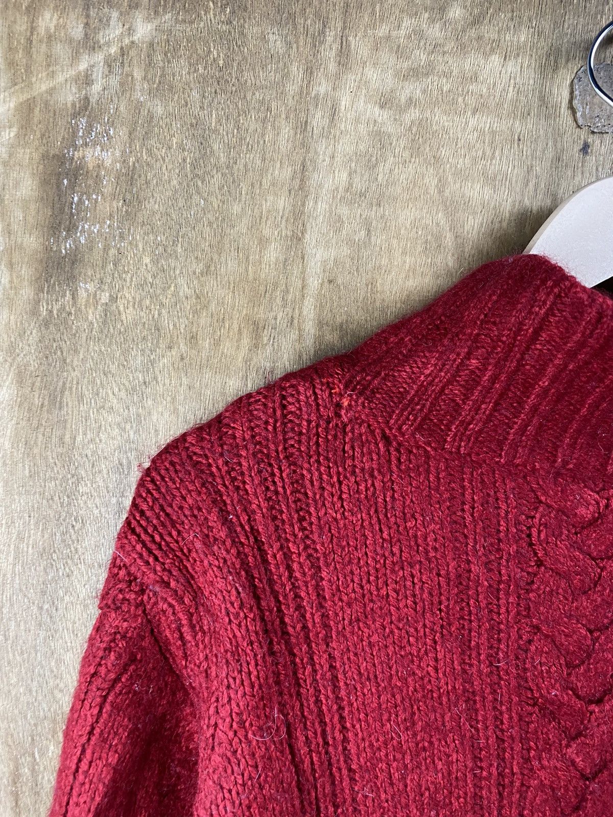 Vintage Trinidad & Tobayo red cardigan aran isle Knitwear #Z078 Size XS / US 0-2 / IT 36-38 - 13 Thumbnail