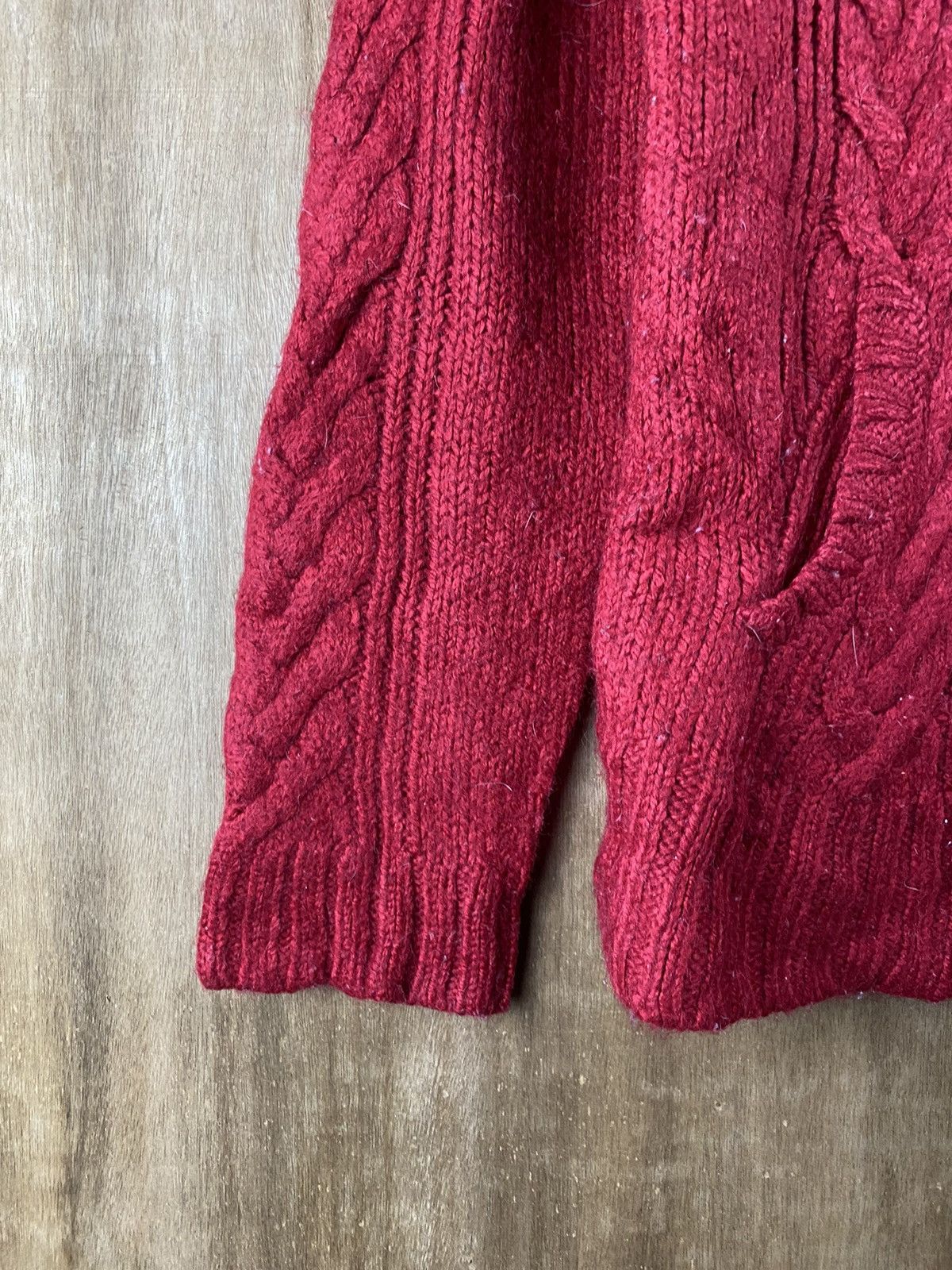 Vintage Trinidad & Tobayo red cardigan aran isle Knitwear #Z078 Size XS / US 0-2 / IT 36-38 - 6 Thumbnail