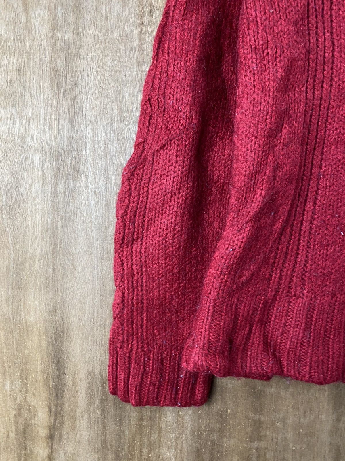 Vintage Trinidad & Tobayo red cardigan aran isle Knitwear #Z078 Size XS / US 0-2 / IT 36-38 - 10 Thumbnail