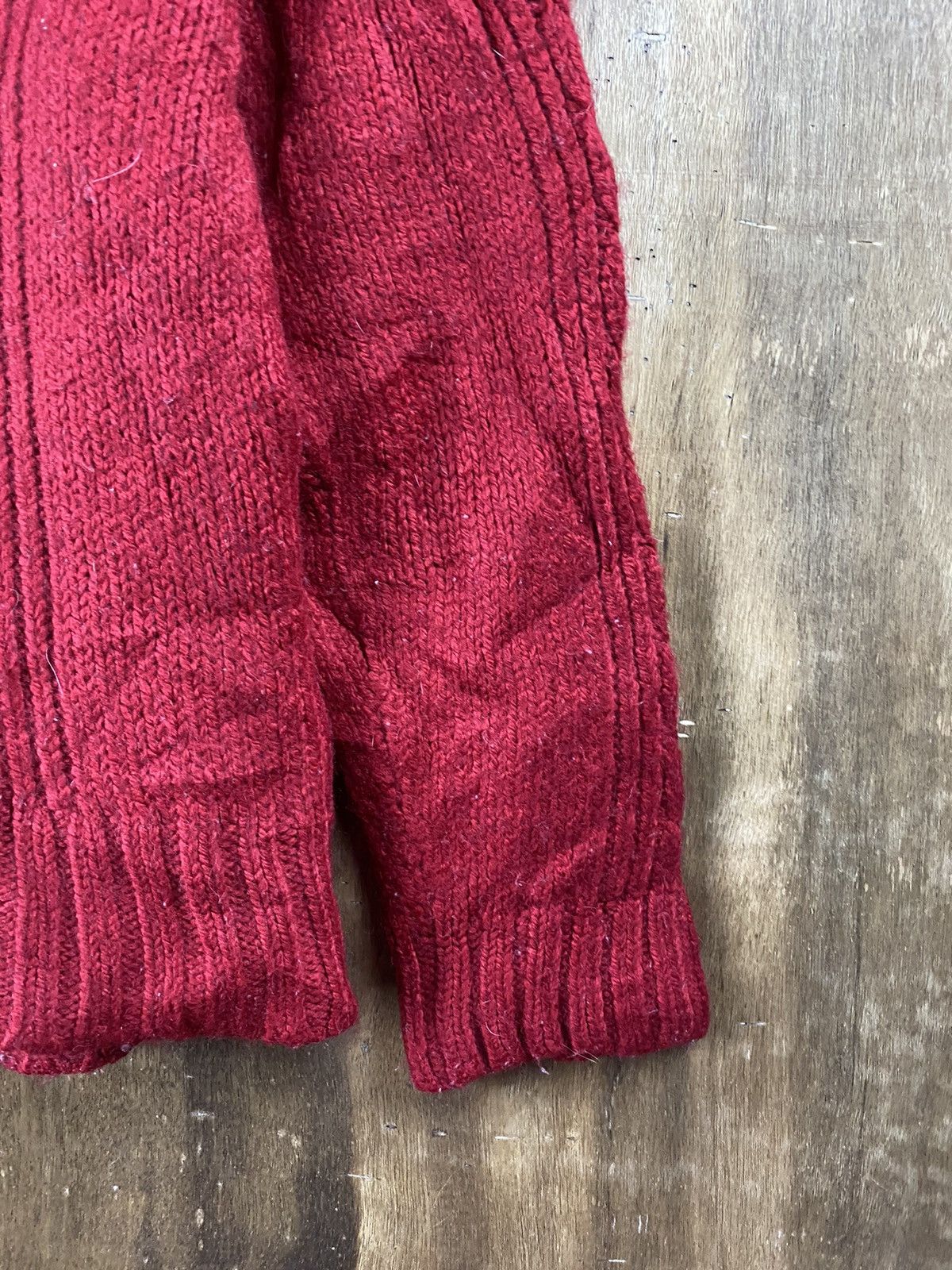Vintage Trinidad & Tobayo red cardigan aran isle Knitwear #Z078 Size XS / US 0-2 / IT 36-38 - 11 Thumbnail