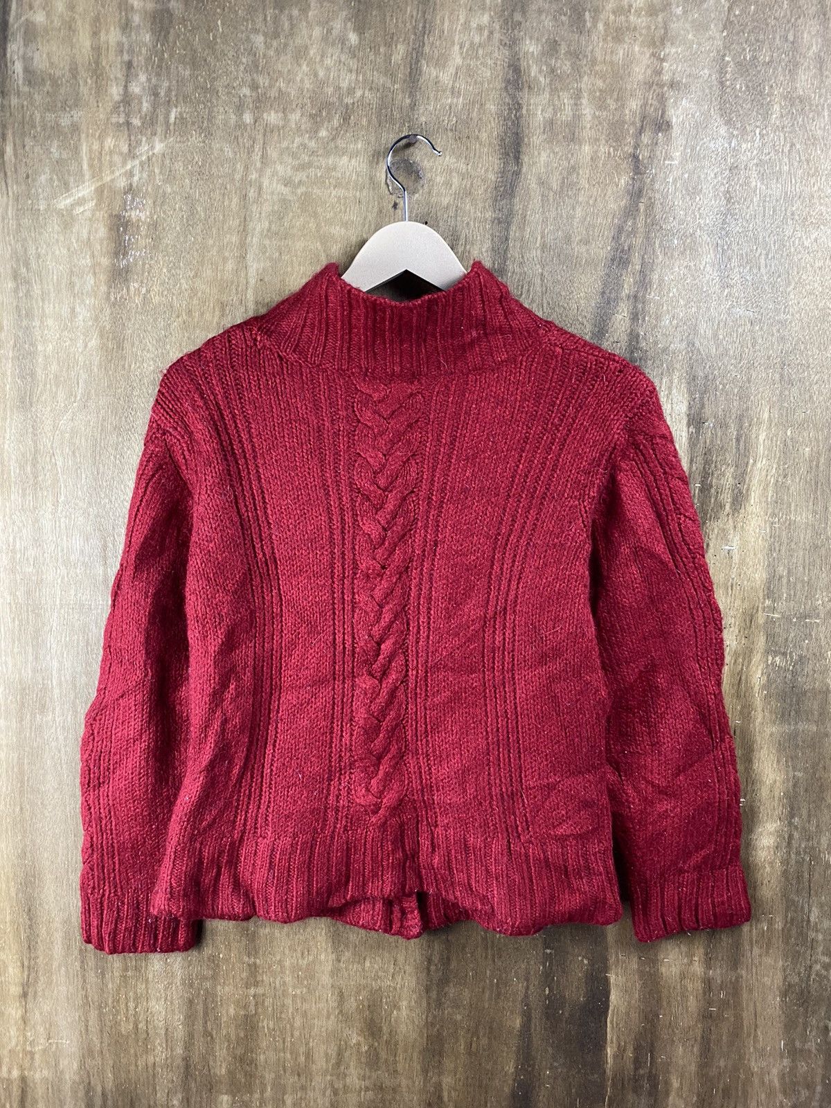 Vintage Trinidad & Tobayo red cardigan aran isle Knitwear #Z078 Size XS / US 0-2 / IT 36-38 - 9 Thumbnail