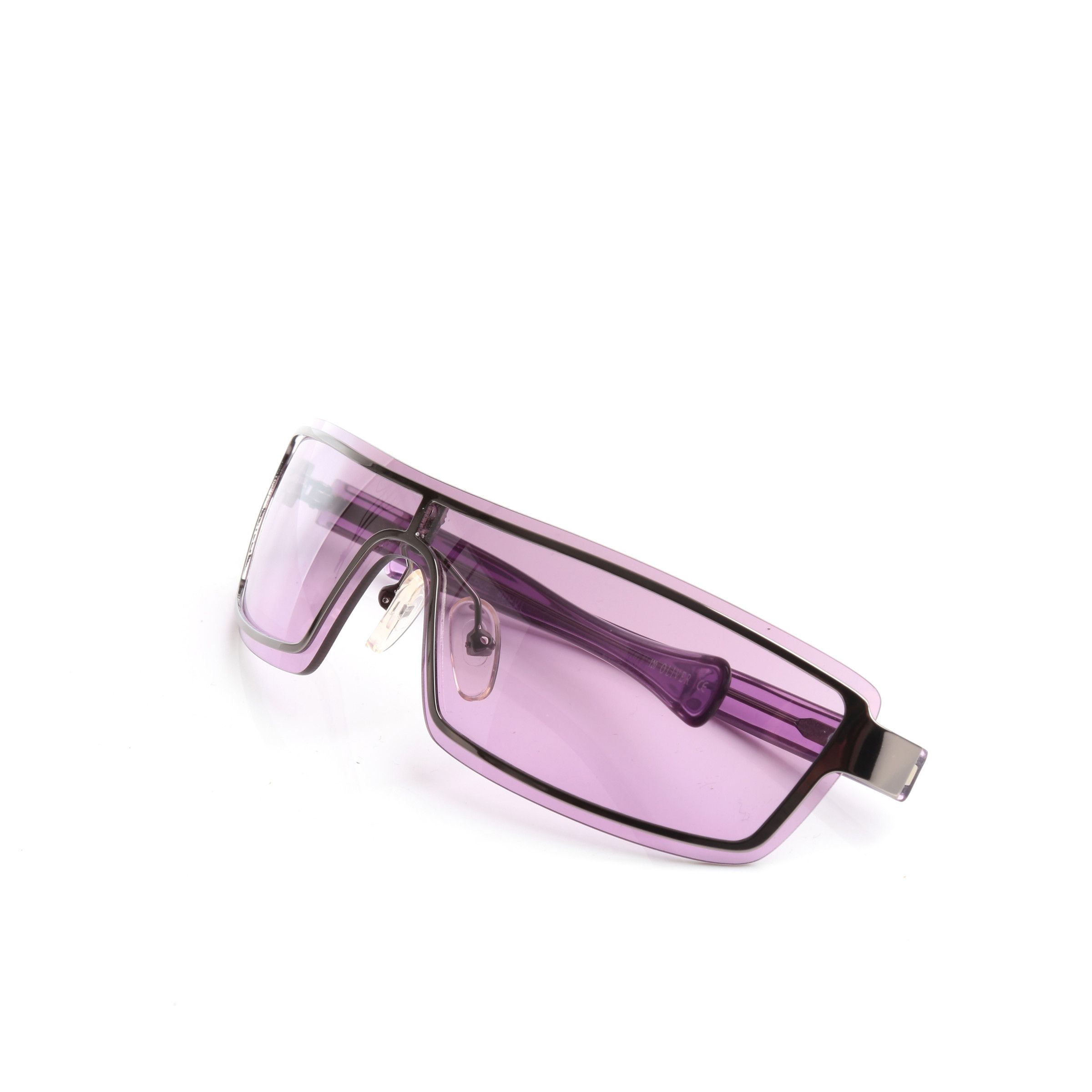 Valentino Oliver by Valentino 90's Purple Rectangular Frame Sunglasses Size ONE SIZE - 3 Thumbnail