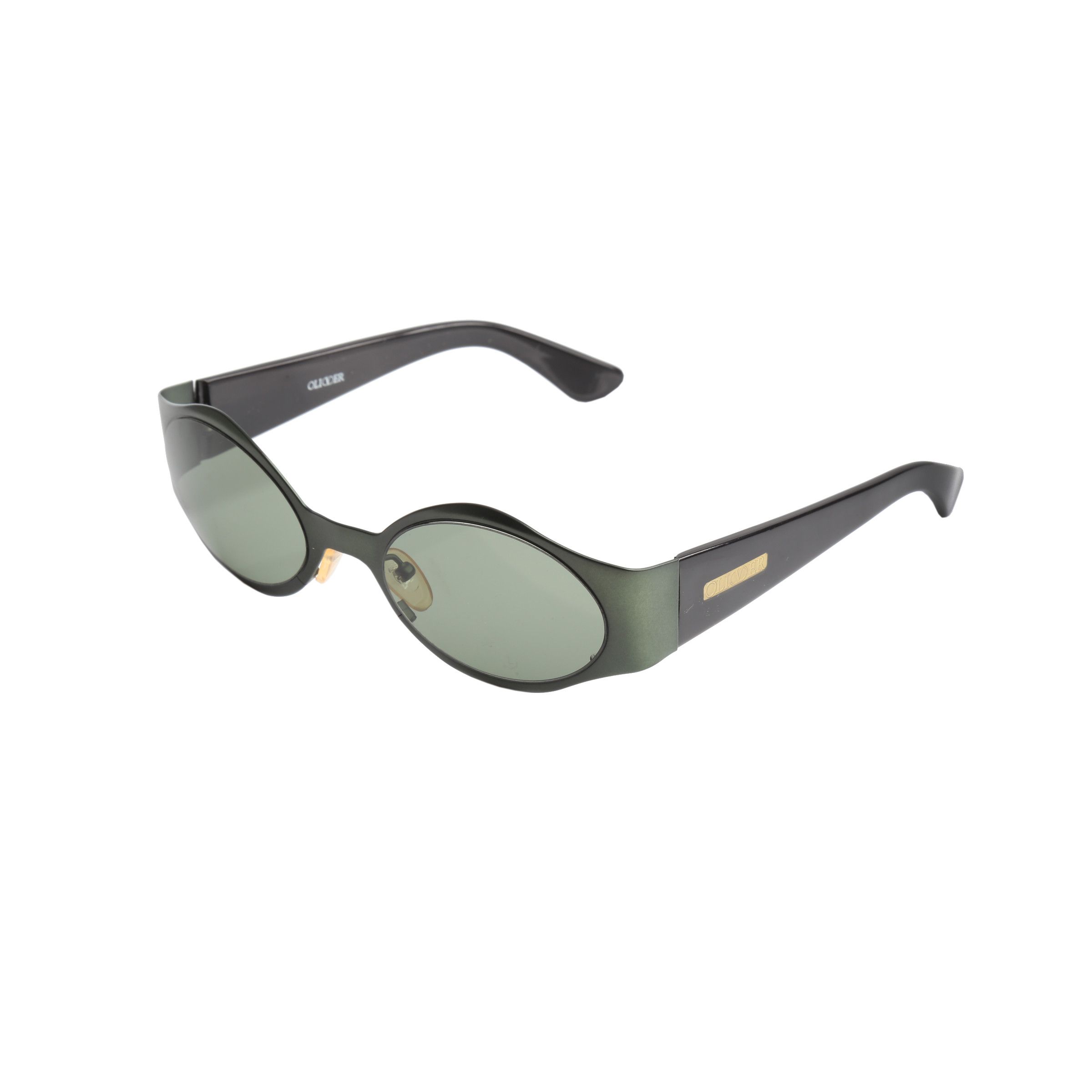 Valentino Oliver by Valentino 90's Metal Green Oval Sunglasses Size ONE SIZE - 3 Thumbnail