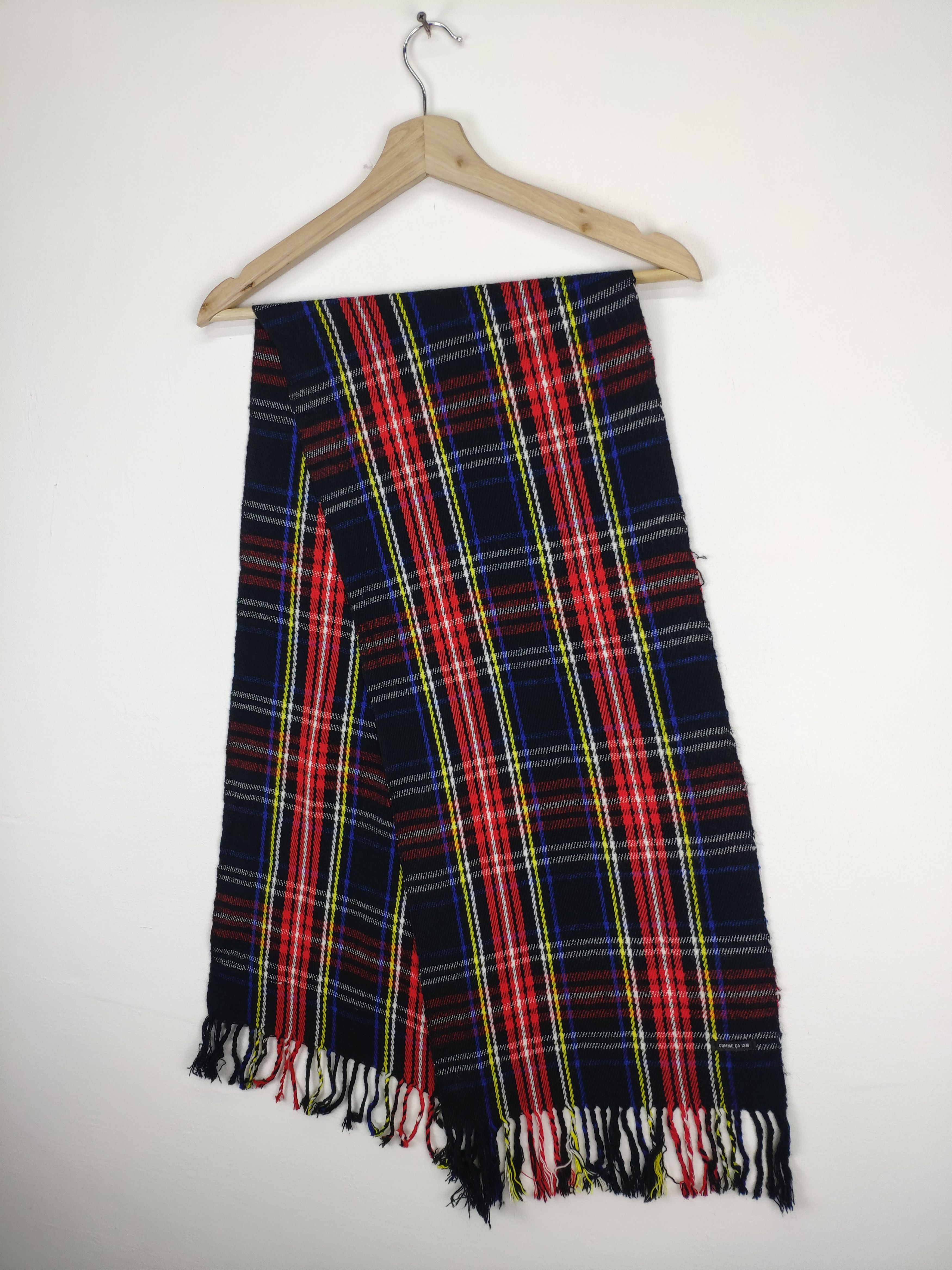 Comme Ca Ism × Designer Steal 💥 Vintage Comme Ca Ism Wool Scarf Muffler Size ONE SIZE - 2 Thumbnail