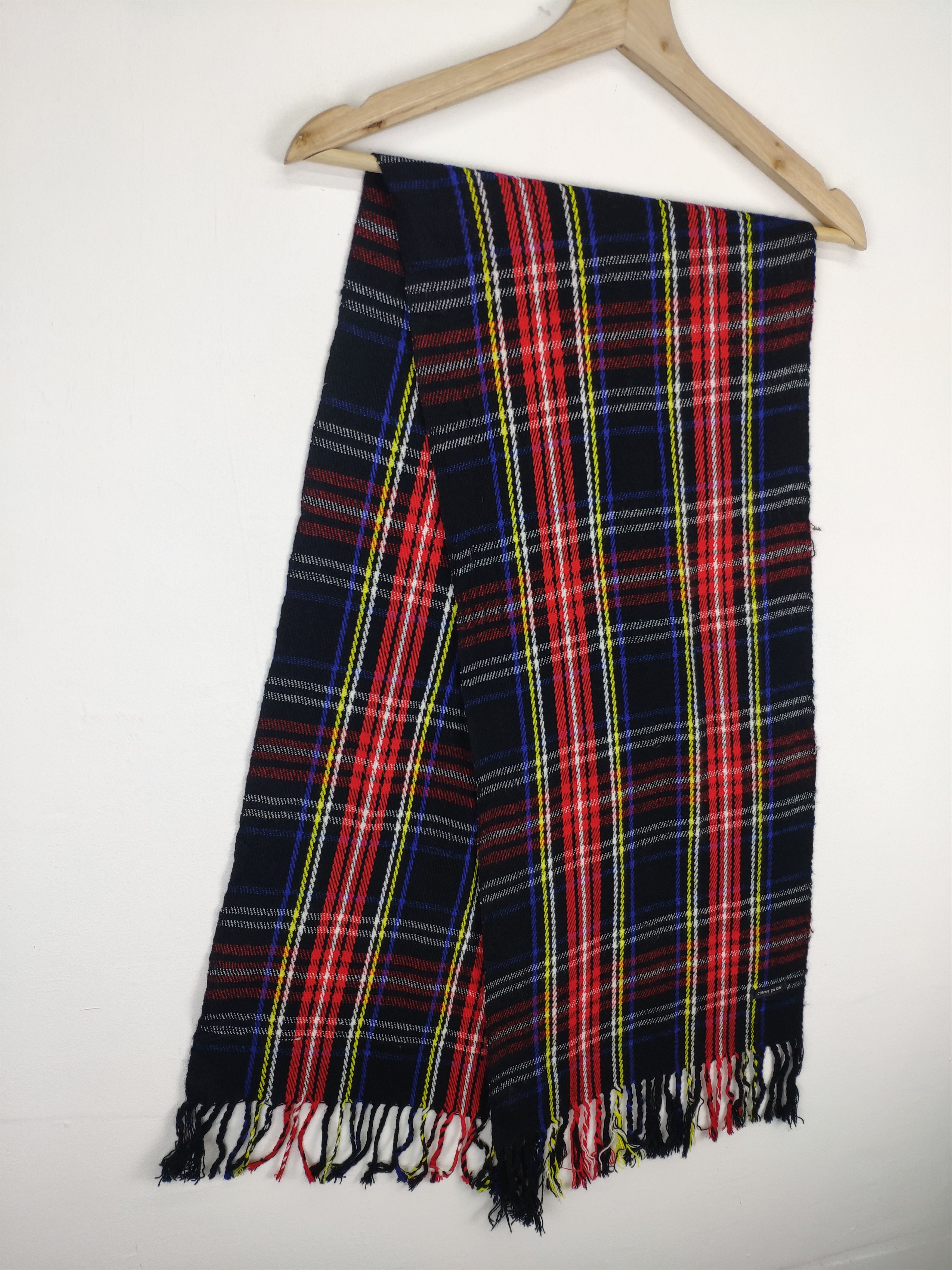 Comme Ca Ism × Designer Steal 💥 Vintage Comme Ca Ism Wool Scarf Muffler Size ONE SIZE - 3 Thumbnail