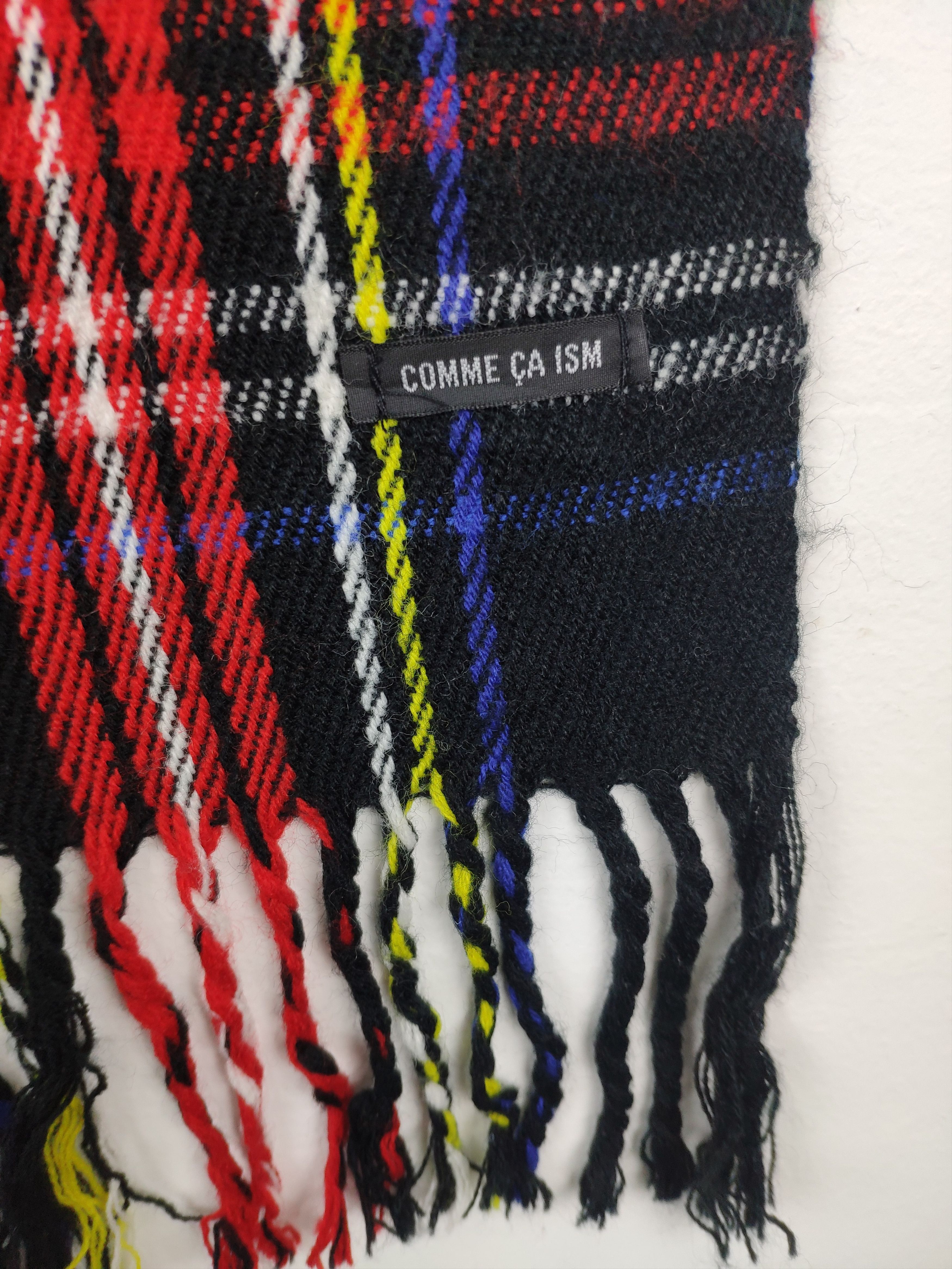 Comme Ca Ism × Designer Steal 💥 Vintage Comme Ca Ism Wool Scarf Muffler Size ONE SIZE - 5 Thumbnail