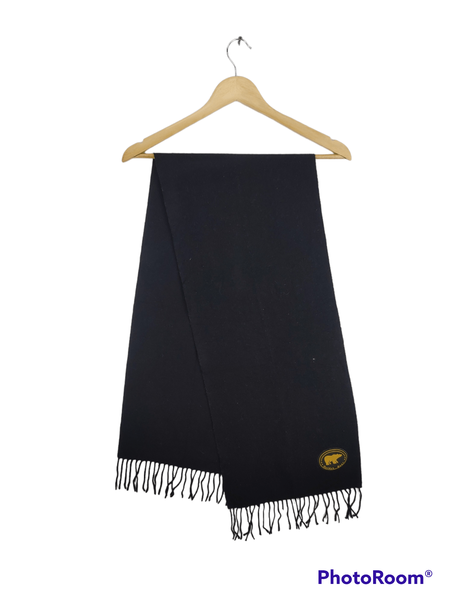 Golden Bear × Vintage Steal 💥 Vintage Golden Bear Wool Scarf Muffler Size ONE SIZE - 1 Thumbnail