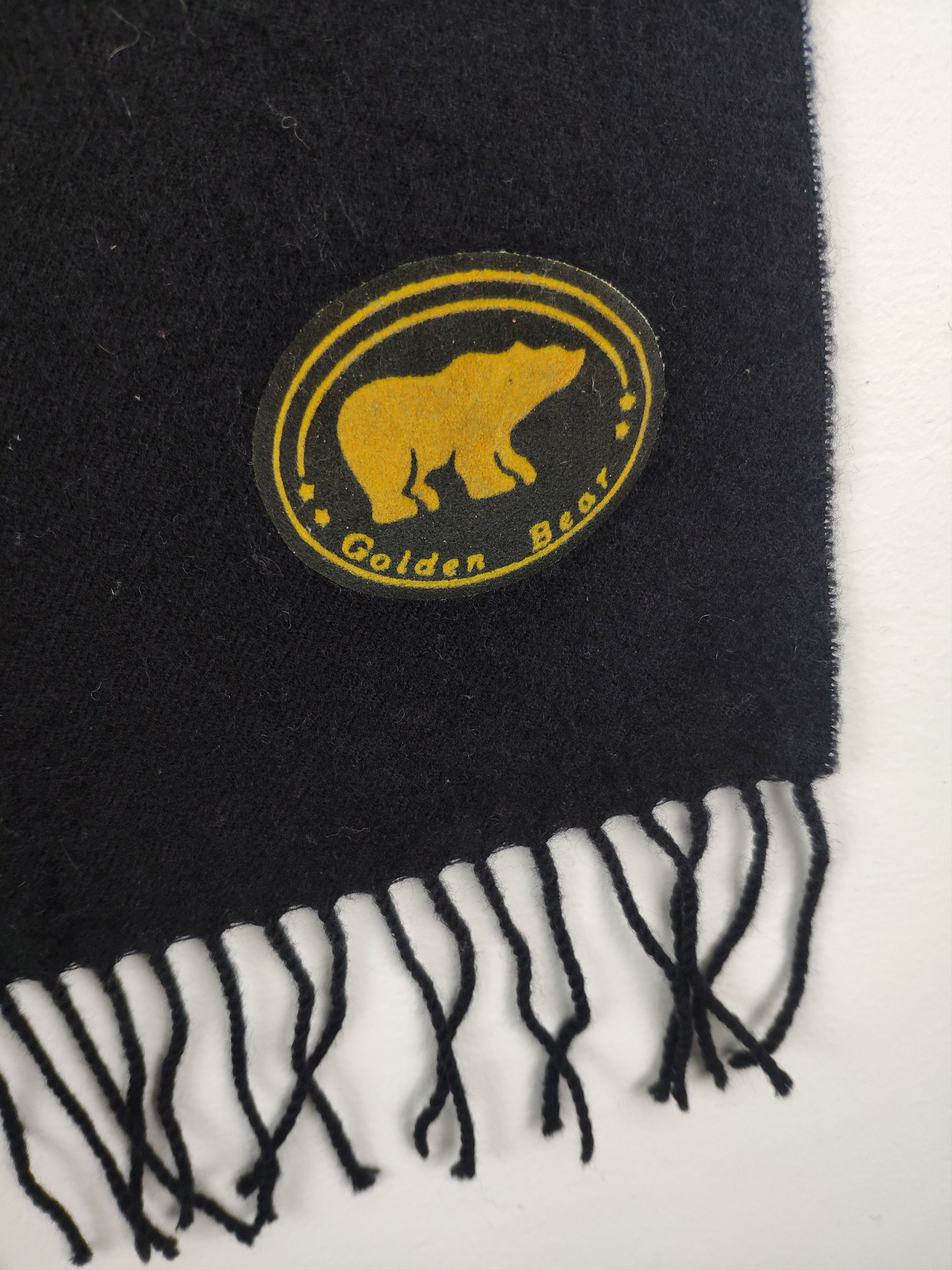 Golden Bear × Vintage Steal 💥 Vintage Golden Bear Wool Scarf Muffler Size ONE SIZE - 4 Thumbnail