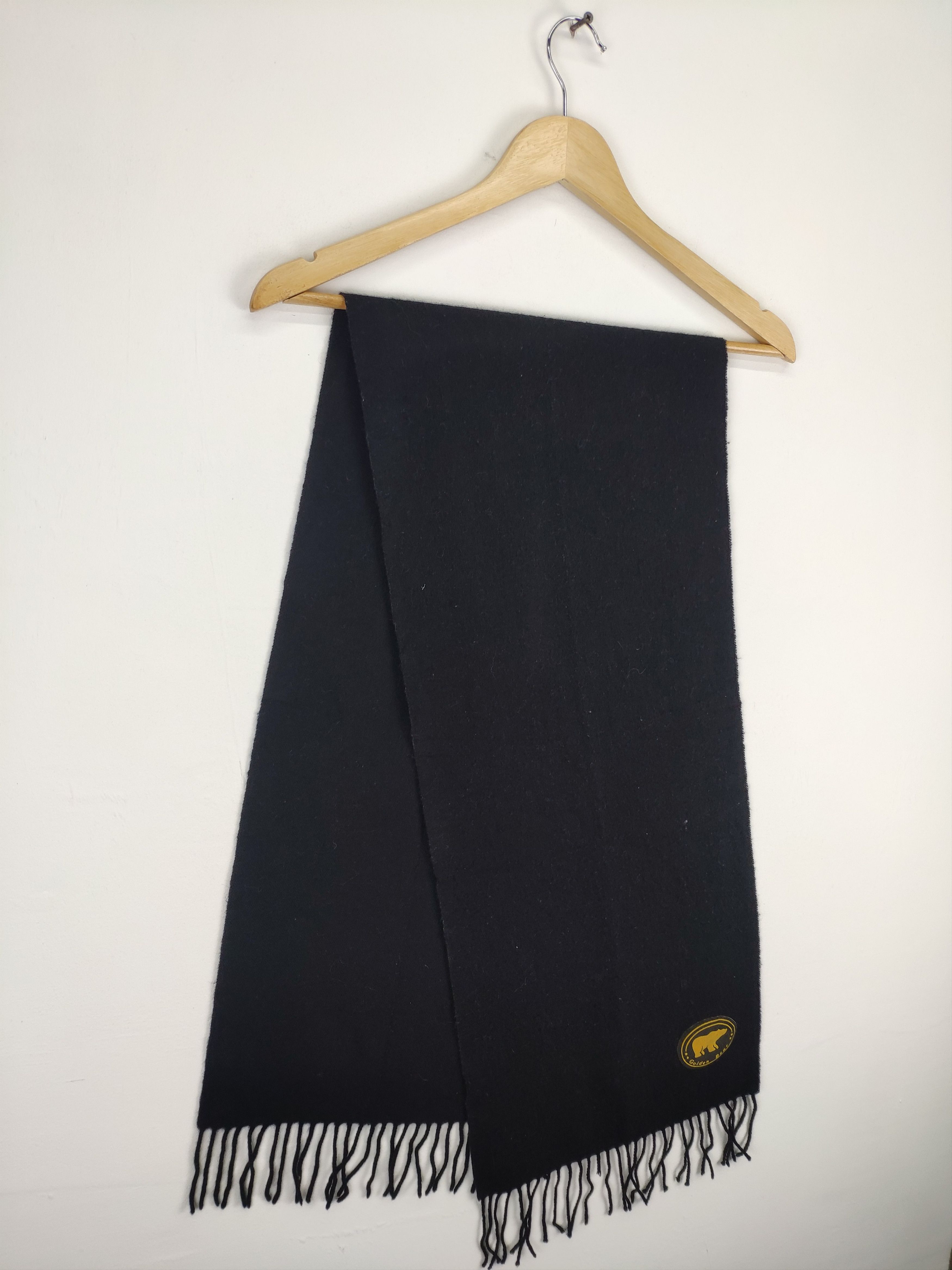 Golden Bear × Vintage Steal 💥 Vintage Golden Bear Wool Scarf Muffler Size ONE SIZE - 3 Thumbnail