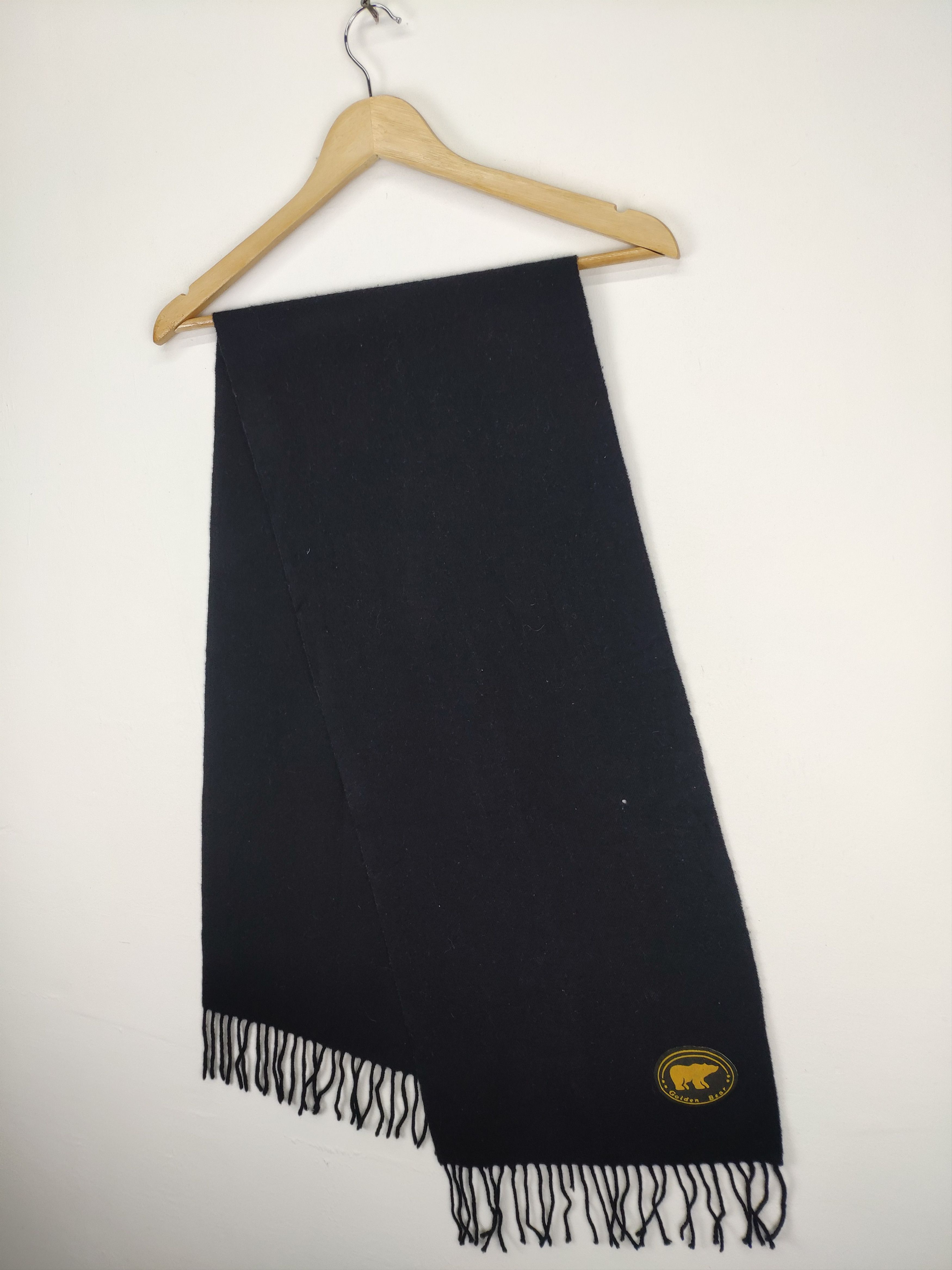 Golden Bear × Vintage Steal 💥 Vintage Golden Bear Wool Scarf Muffler Size ONE SIZE - 2 Thumbnail