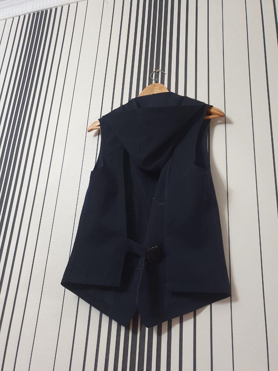 Vintage × Yohji Yamamoto Yohji Yamamoto Opium Navy Blue Sample Hooded Vest Size 48R - 8 Thumbnail