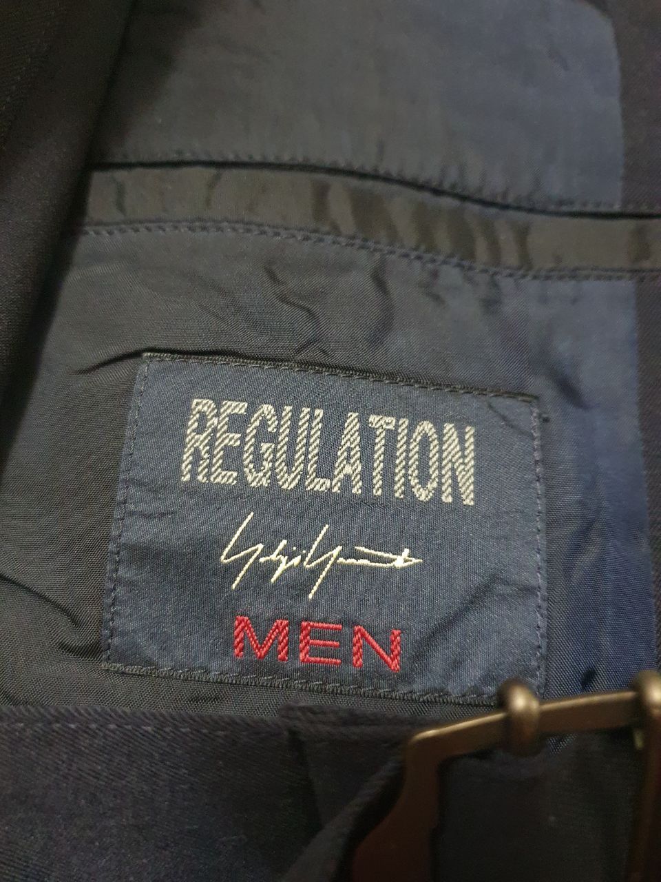 Vintage × Yohji Yamamoto Yohji Yamamoto Opium Navy Blue Sample Hooded Vest Size 48R - 12 Thumbnail