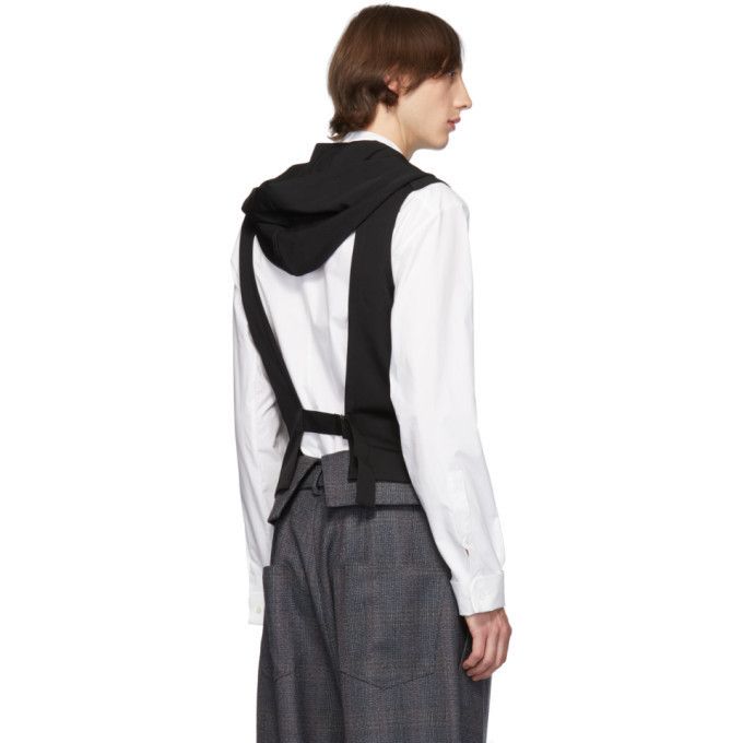 Vintage × Yohji Yamamoto Yohji Yamamoto Opium Navy Blue Sample Hooded Vest Size 48R - 2 Thumbnail