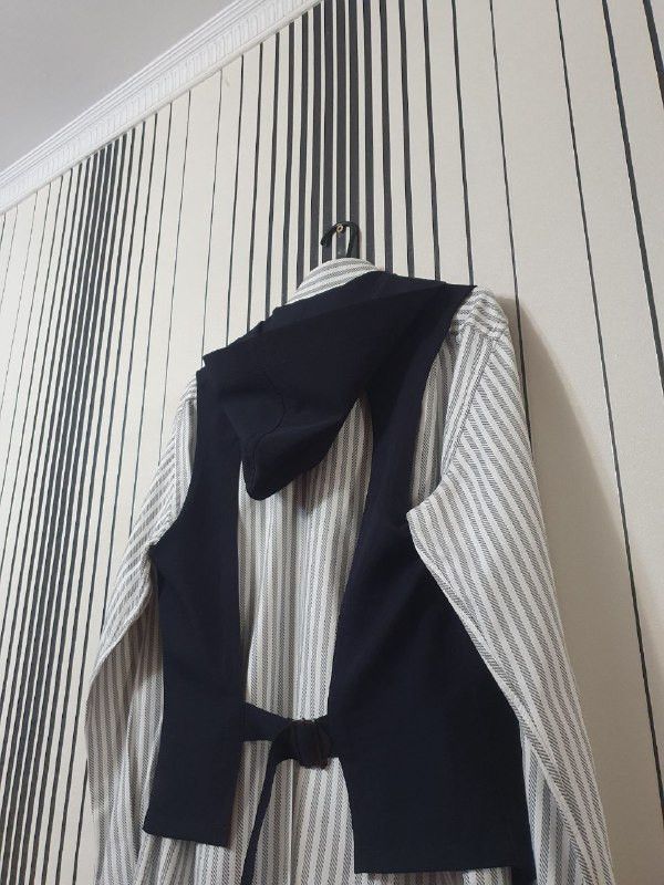 Vintage × Yohji Yamamoto Yohji Yamamoto Opium Navy Blue Sample Hooded Vest Size 48R - 10 Thumbnail