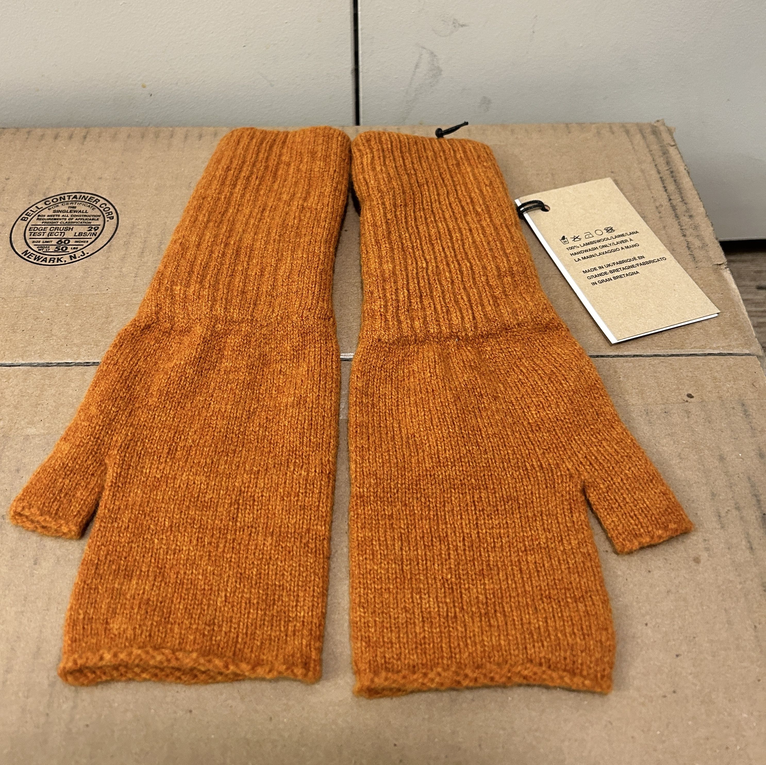 Margaret Howell MHL. BY MARGARET HOWELL FELTED FINGERLESS GLOVES RUST Size ONE SIZE - 1 Thumbnail