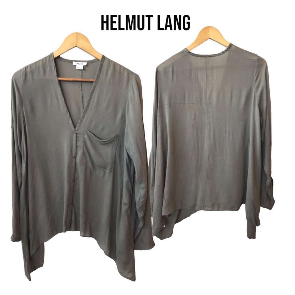 Helmut Lang Helmut Lang Blouse Shirt Rayon Vintage Helmut lang Size S / US 4 / IT 40 - 1 Thumbnail