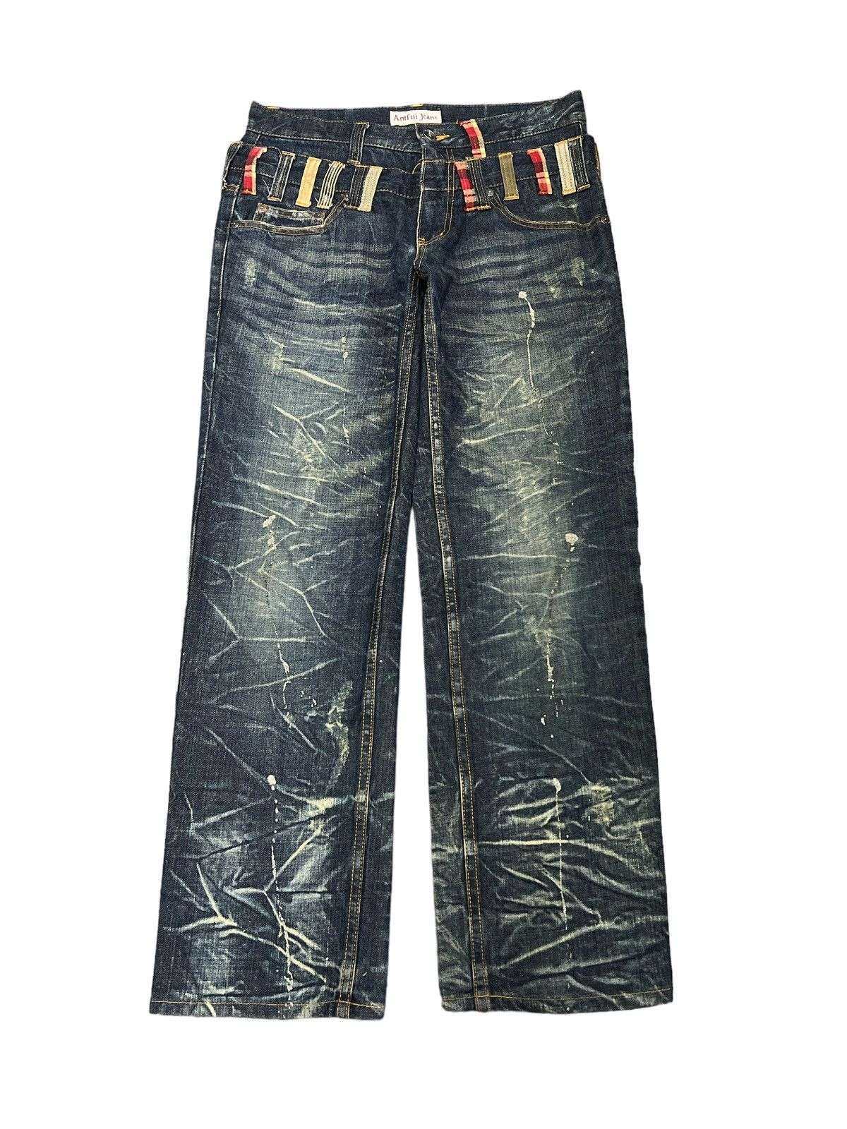 Vintage JAPANESE BRAND ANTFUI JEANS DISTRESSED DENIM PANTS Size US 30 / EU 46 - 1 Thumbnail