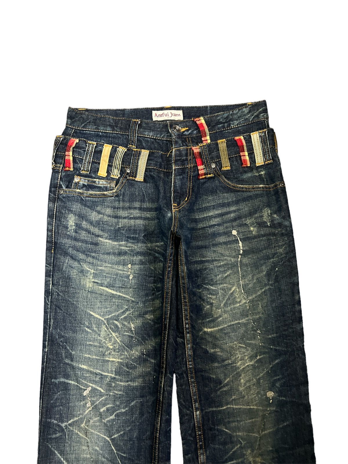 Vintage JAPANESE BRAND ANTFUI JEANS DISTRESSED DENIM PANTS Size US 30 / EU 46 - 2 Thumbnail