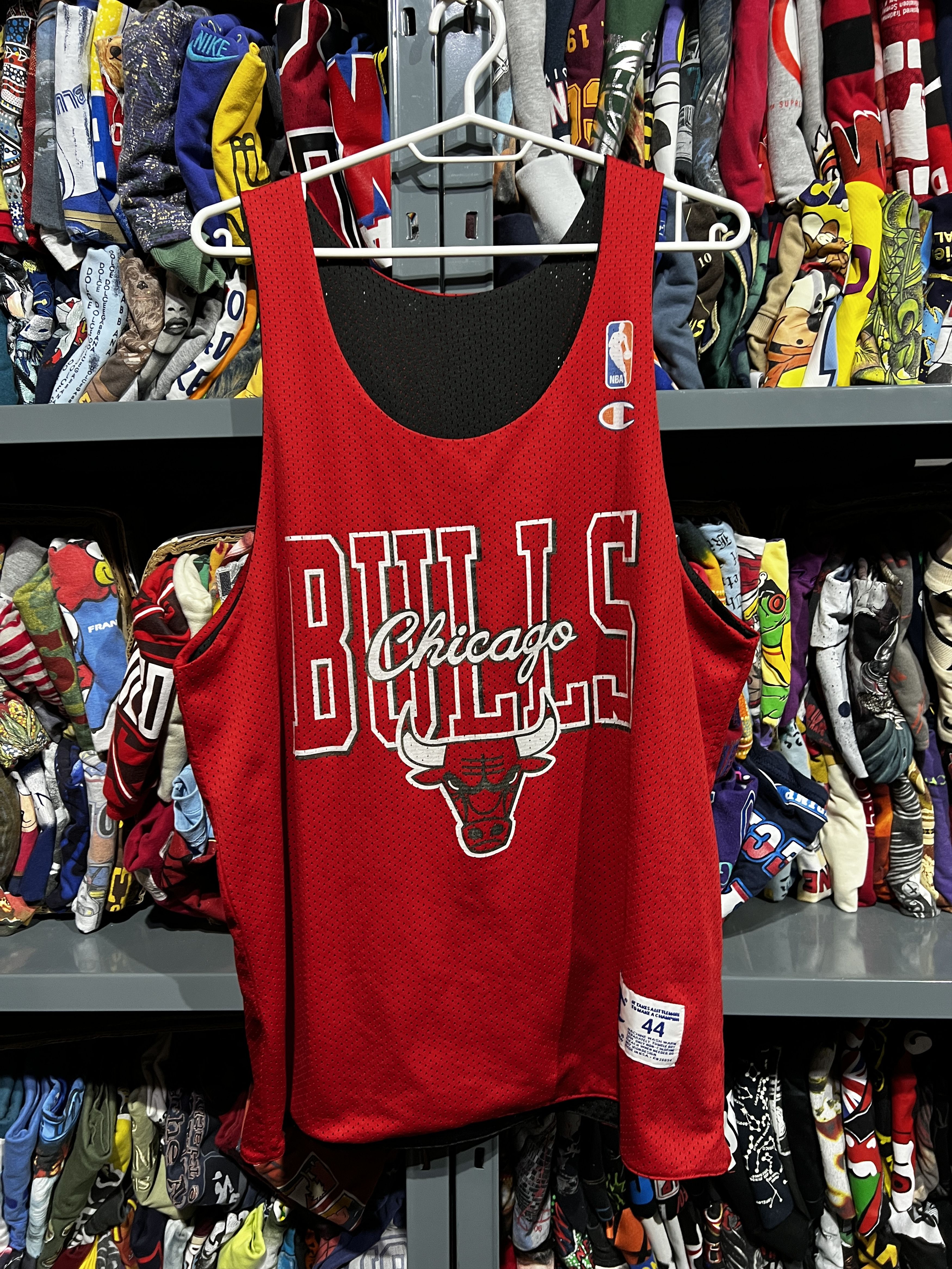 Vintage Chicago Bulls Champion Jersey sz 44 Reversed 2 in 1