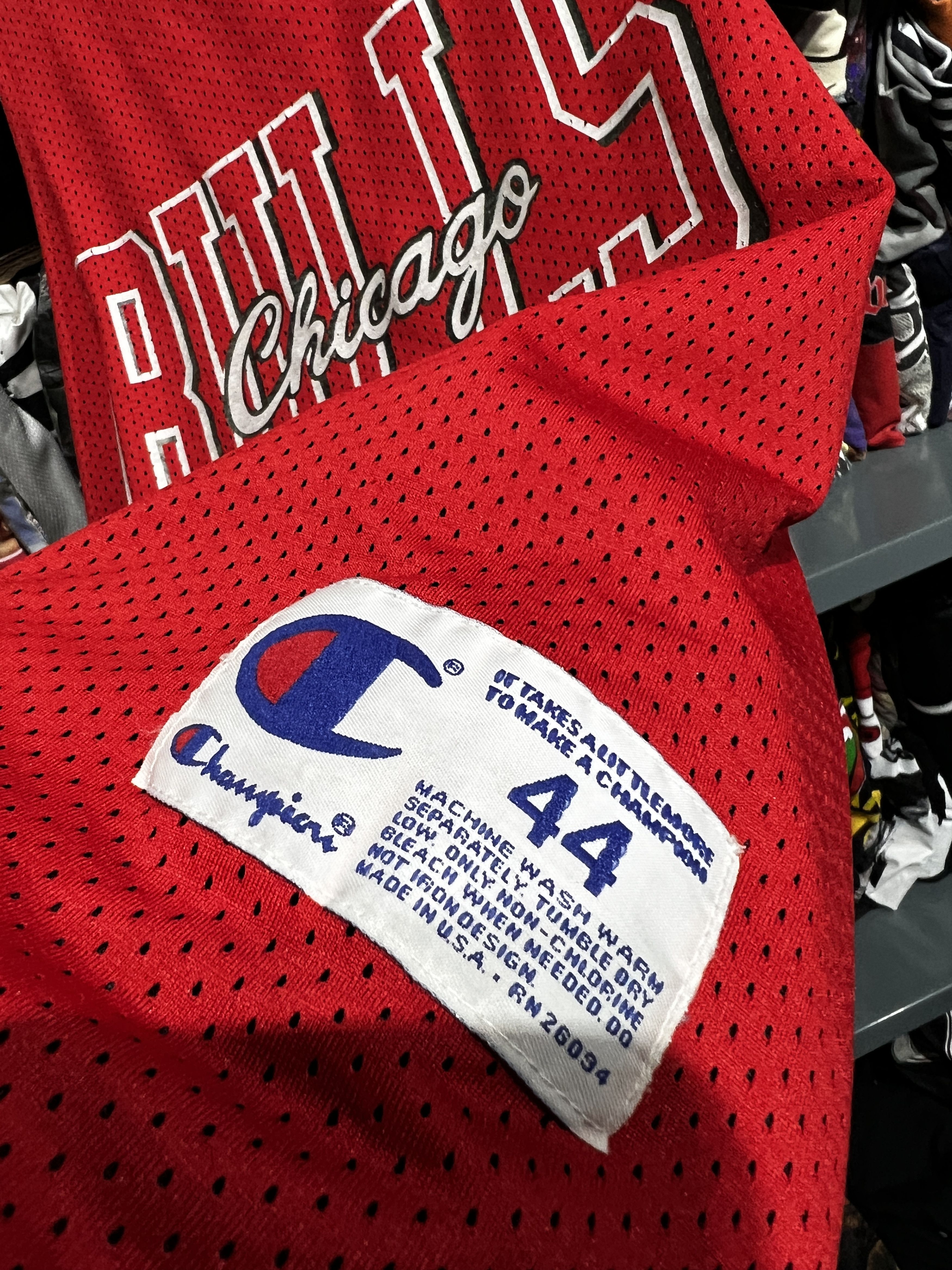 Vintage Chicago Bulls Champion Jersey sz 44 Reversed 2 in 1
