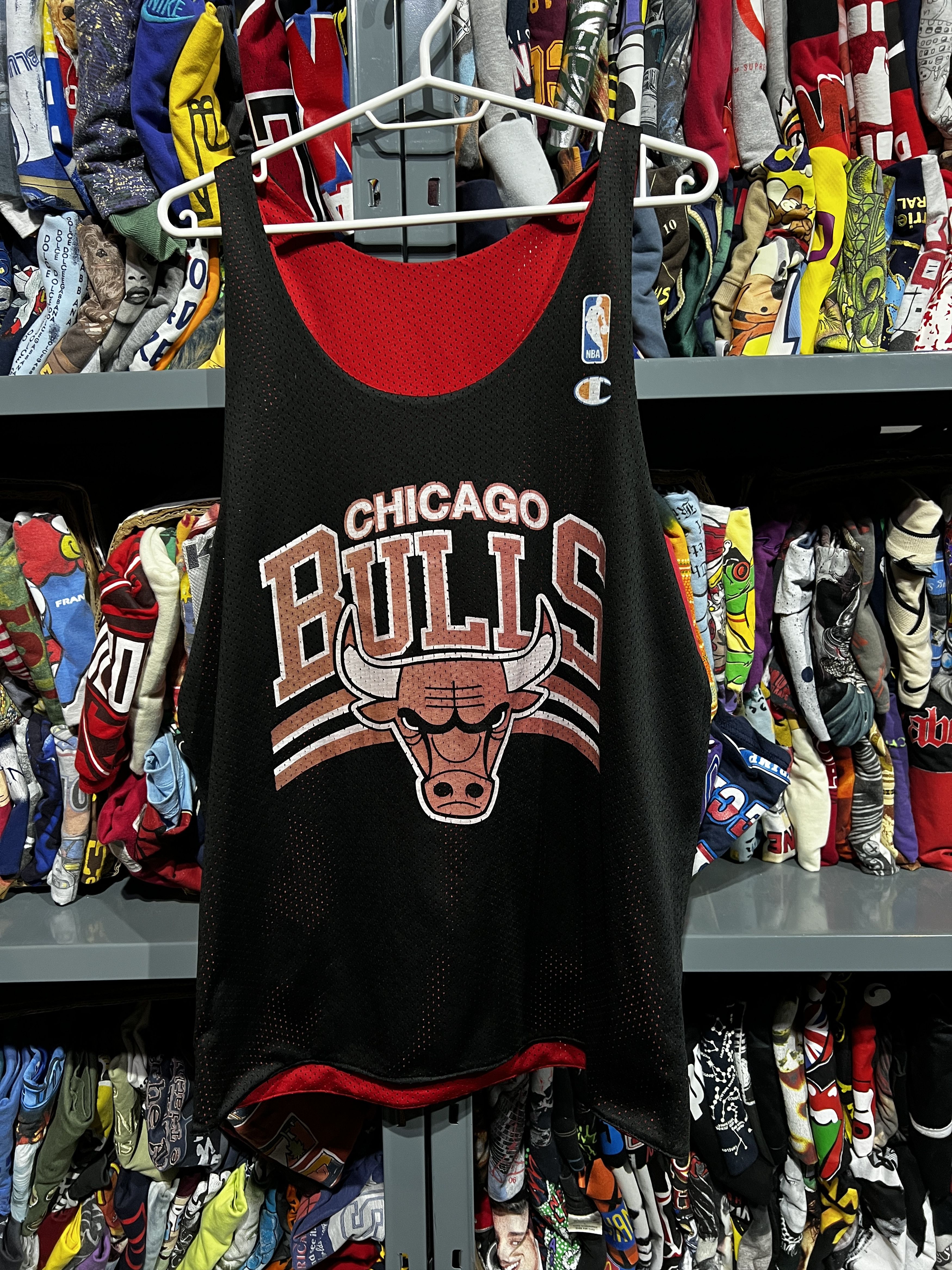 Vintage Chicago Bulls Champion Jersey sz 44 Reversed 2 in 1