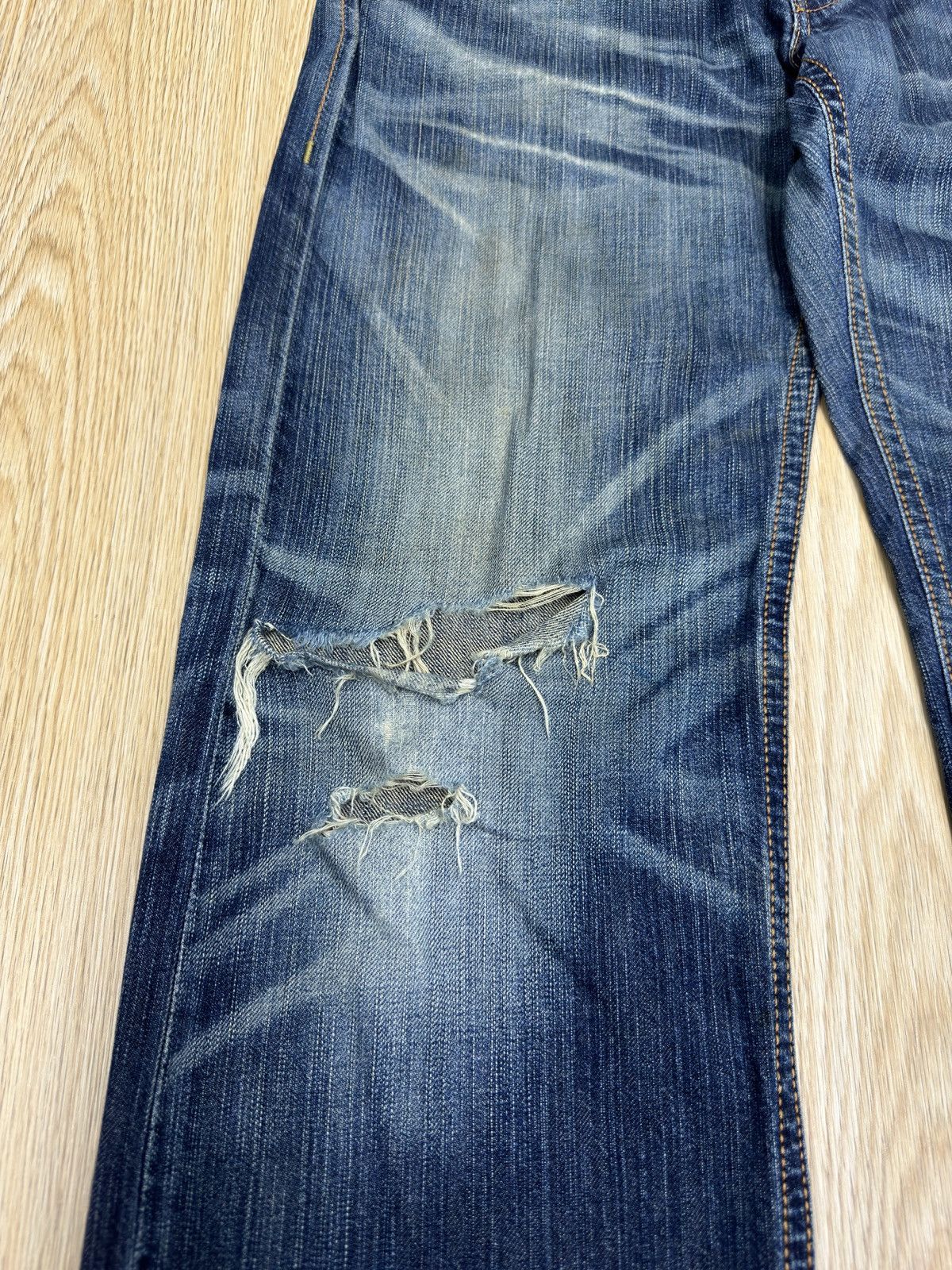 Edwin × If Six Was Nine × Le Grande Bleu (L.G.B.) Vintage EDWIN 434 XV Rip Distressed Size 30 J629 Size US 30 / EU 46 - 3 Thumbnail