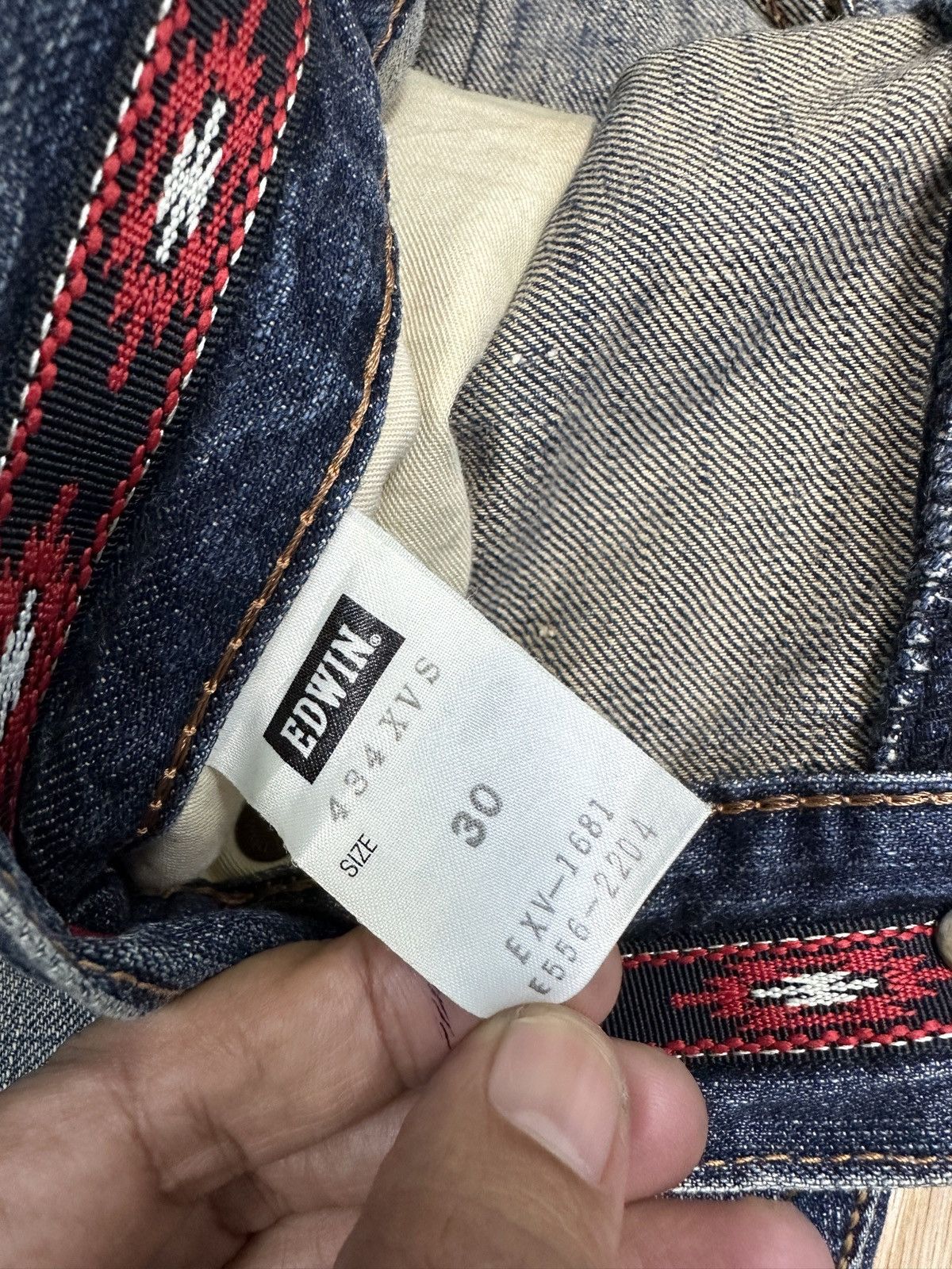 Edwin × If Six Was Nine × Le Grande Bleu (L.G.B.) Vintage EDWIN 434 XV Rip Distressed Size 30 J629 Size US 30 / EU 46 - 12 Thumbnail