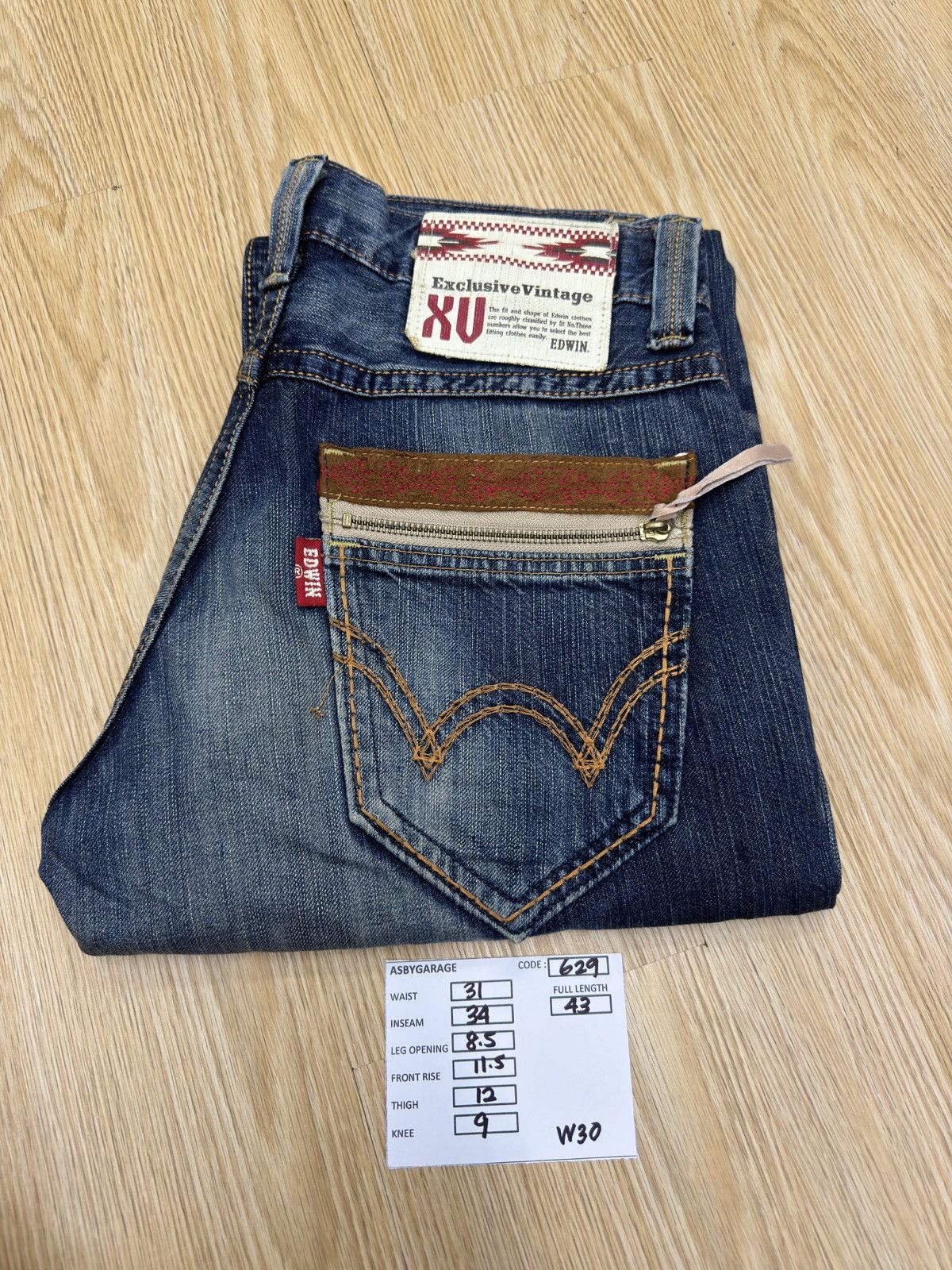 Edwin × If Six Was Nine × Le Grande Bleu (L.G.B.) Vintage EDWIN 434 XV Rip Distressed Size 30 J629 Size US 30 / EU 46 - 14 Thumbnail