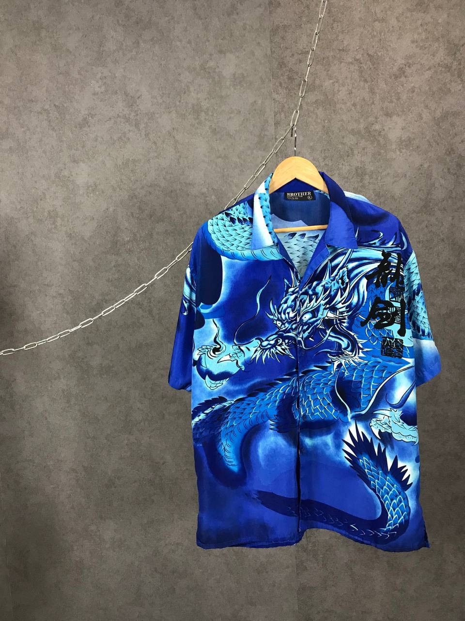 Vintage Dragon Japanese vintage crazy Hawaiian shirt Size US XL / EU 56 / 4 - 1 Thumbnail