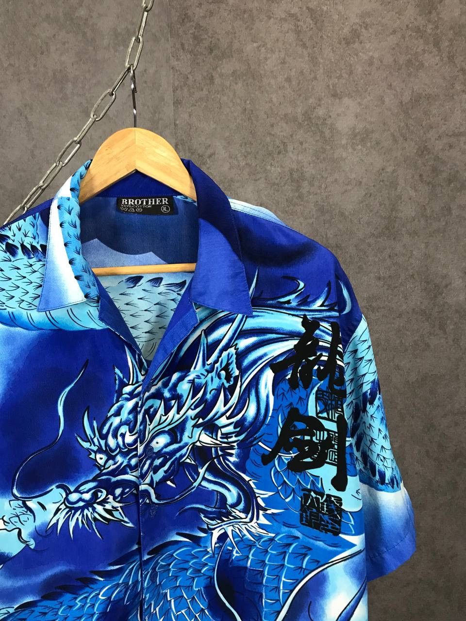 Vintage Dragon Japanese vintage crazy Hawaiian shirt Size US XL / EU 56 / 4 - 2 Thumbnail