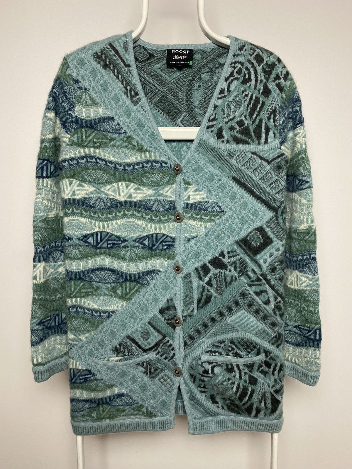 Coogi Coogi sweater cashmere cardigan blue multicolor cable knit Size M / US 6-8 / IT 42-44 - 1 Thumbnail