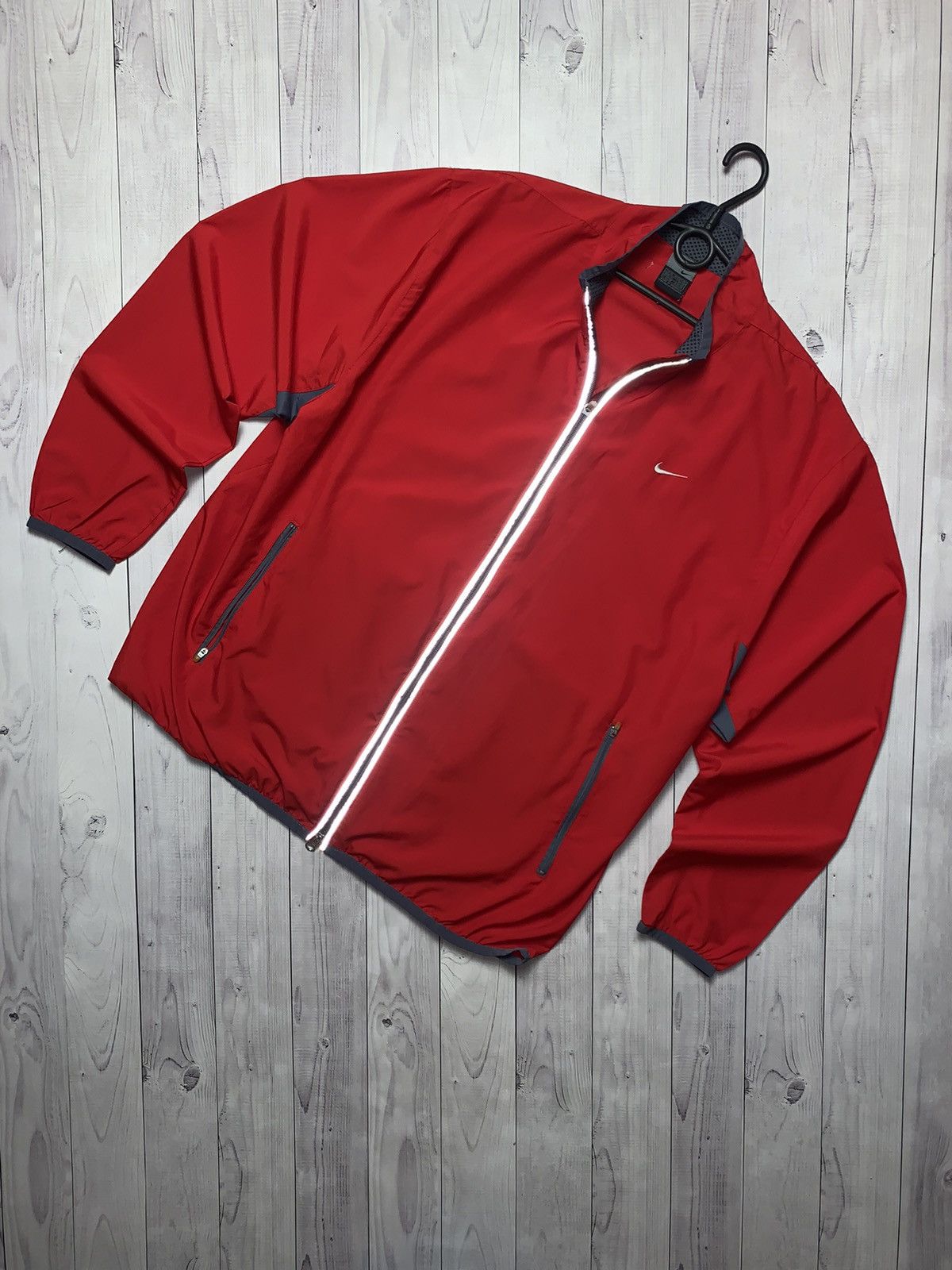 Nike × Vintage Vintage Nike track jacket size XL red logo Size US XL / EU 56 / 4 - 1 Thumbnail